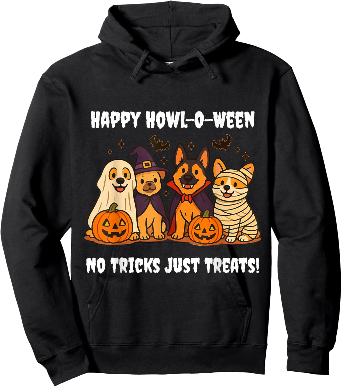 Spooky Dog Squad Ghost Retriever Witch Frenchie Dracula Hoodie - Hoodie | Black