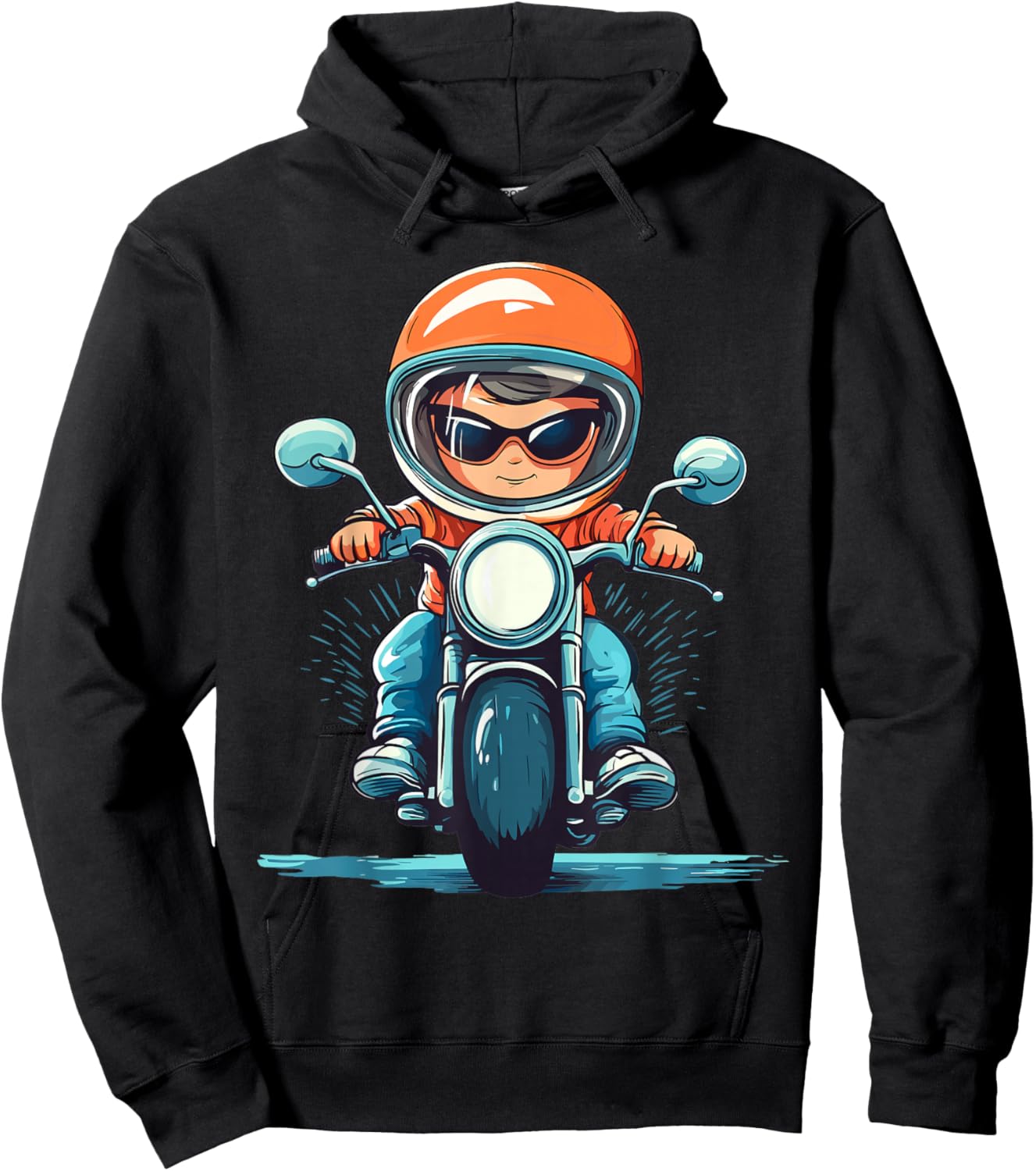 Boys Motorcycle Hoodie - Hoodie | Black