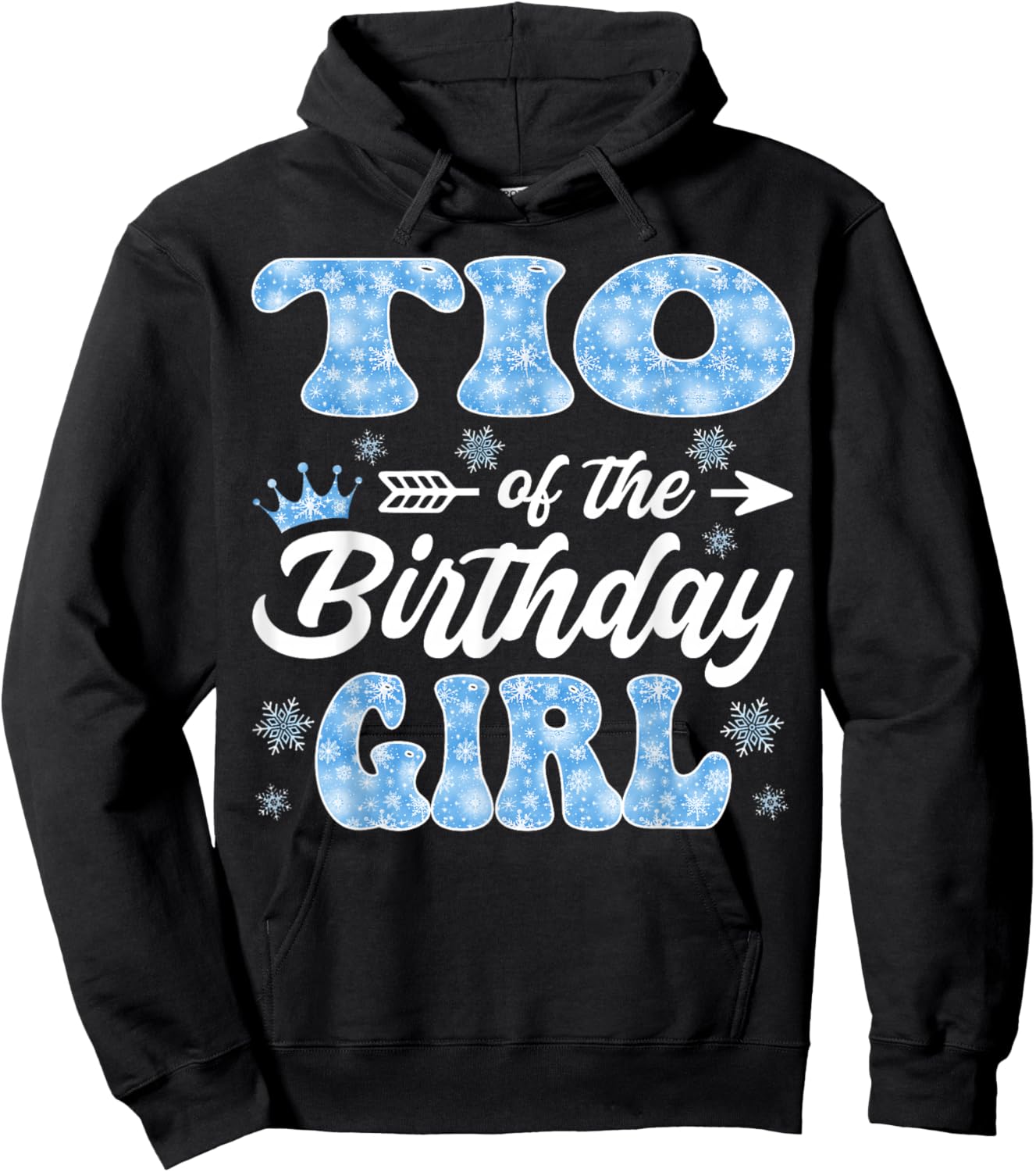TIO of The Birthday Girl Snowflakes Winter Christmas Hoodie - Hoodie | Black