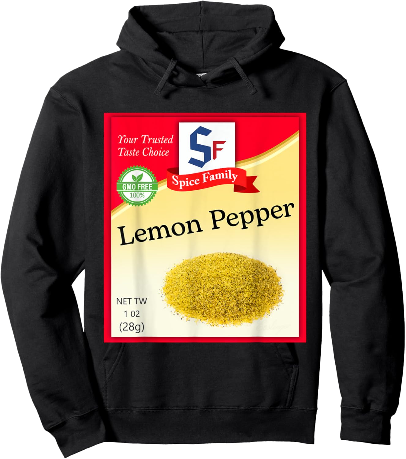 Lemon Pepper Condiment Costume Holiday Spice Costumes Hoodie - Hoodie | Black