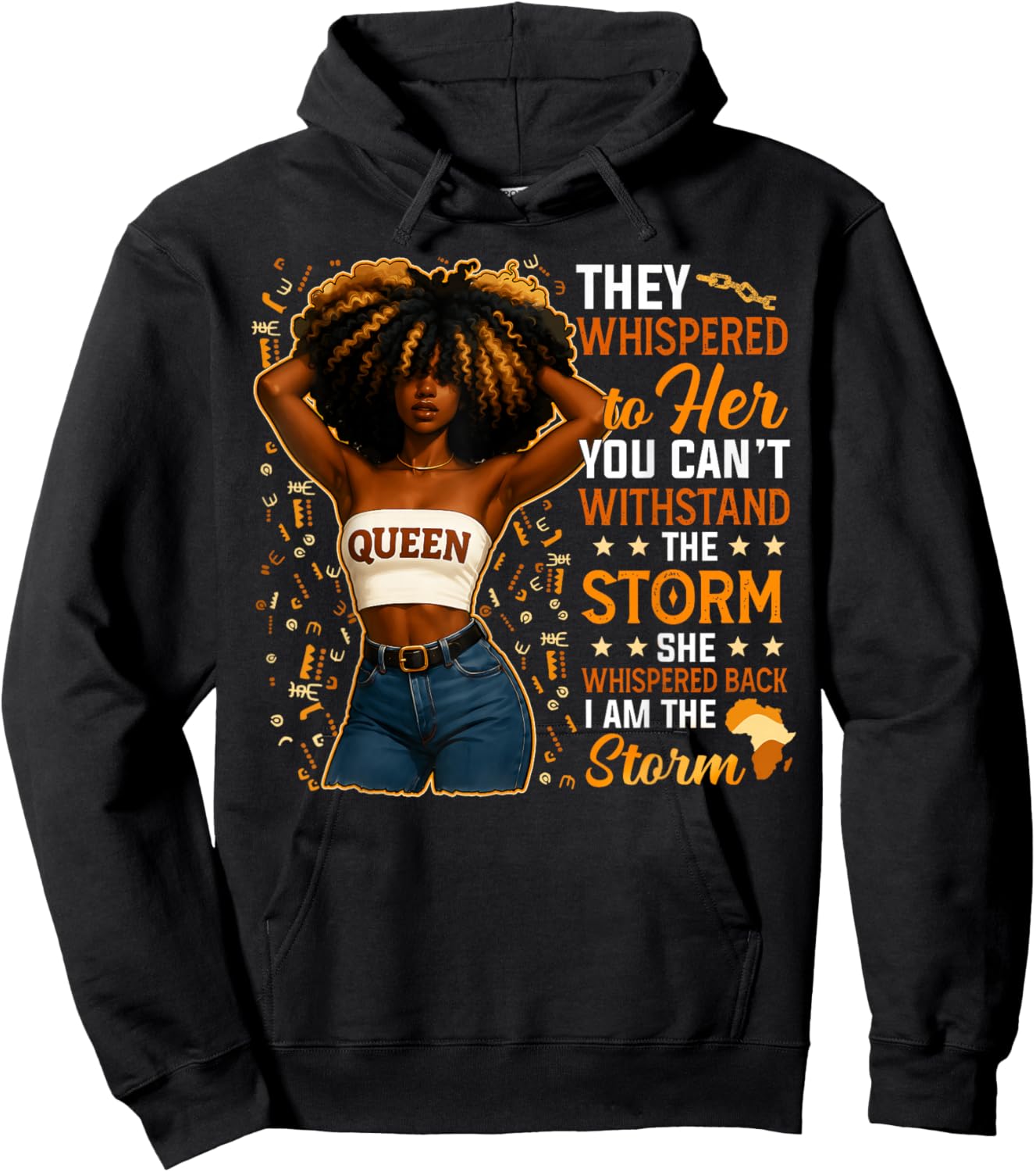 Black History Month I Am The Storm Black Afro Queen Women Hoodie - Hoodie | Black