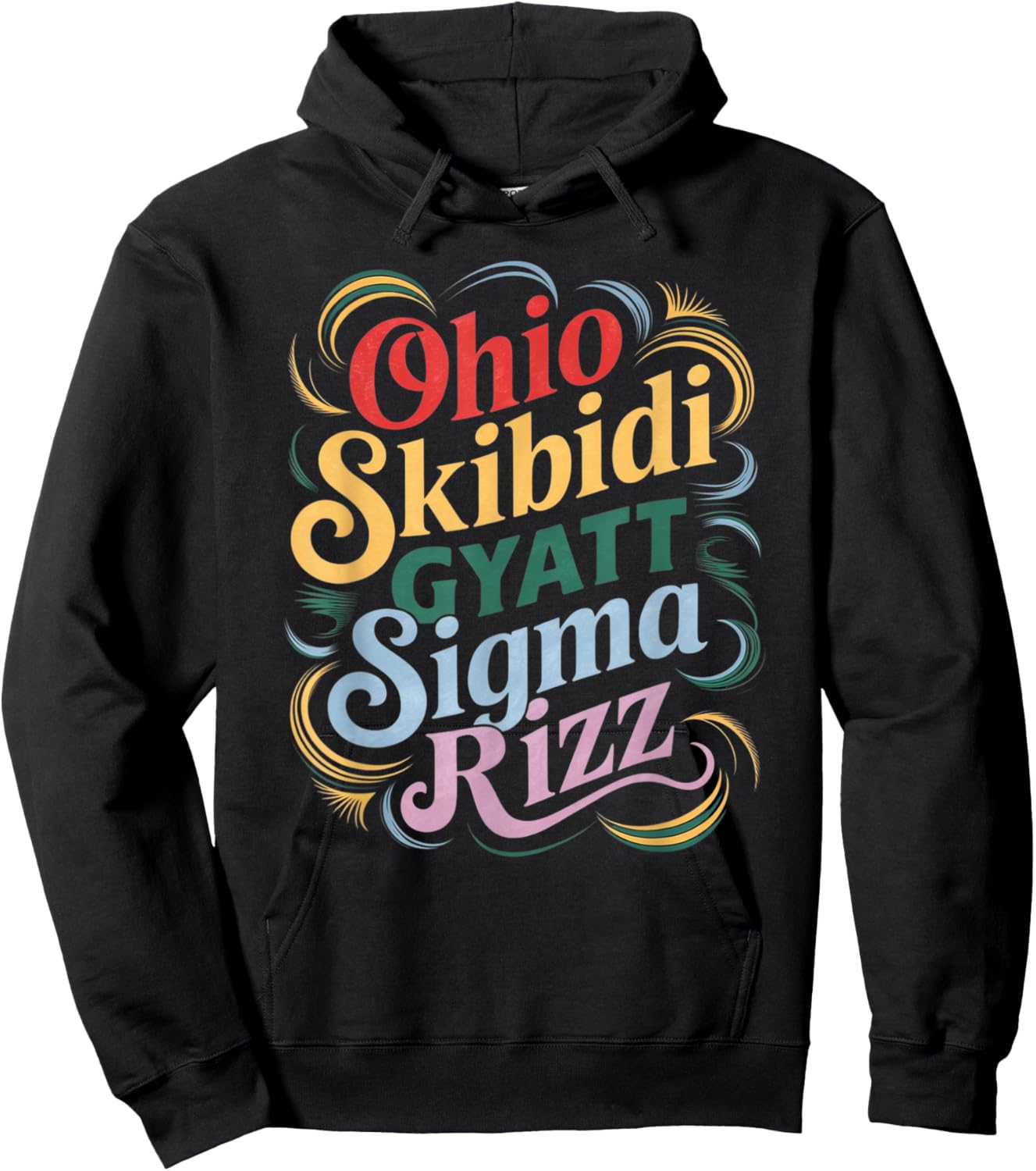 Skibidi Rizz Gyatt Ohio Sigma Funny Rizzler Toilet Meme Hoodie - Hoodie | Black