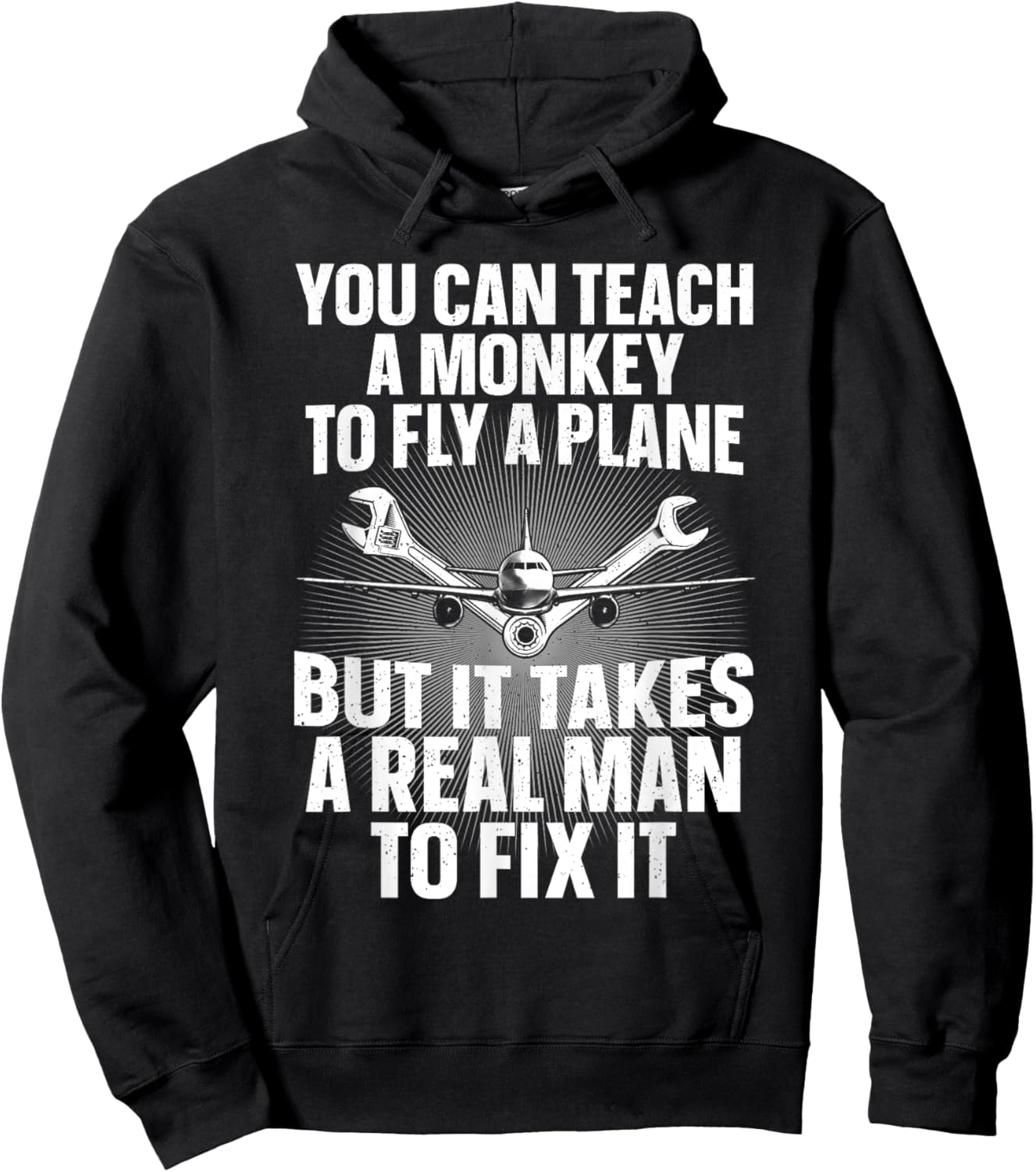 Funny Aircraft Mechanic Art Boys Aircraft Technician Hoodie - Hoodie | Black