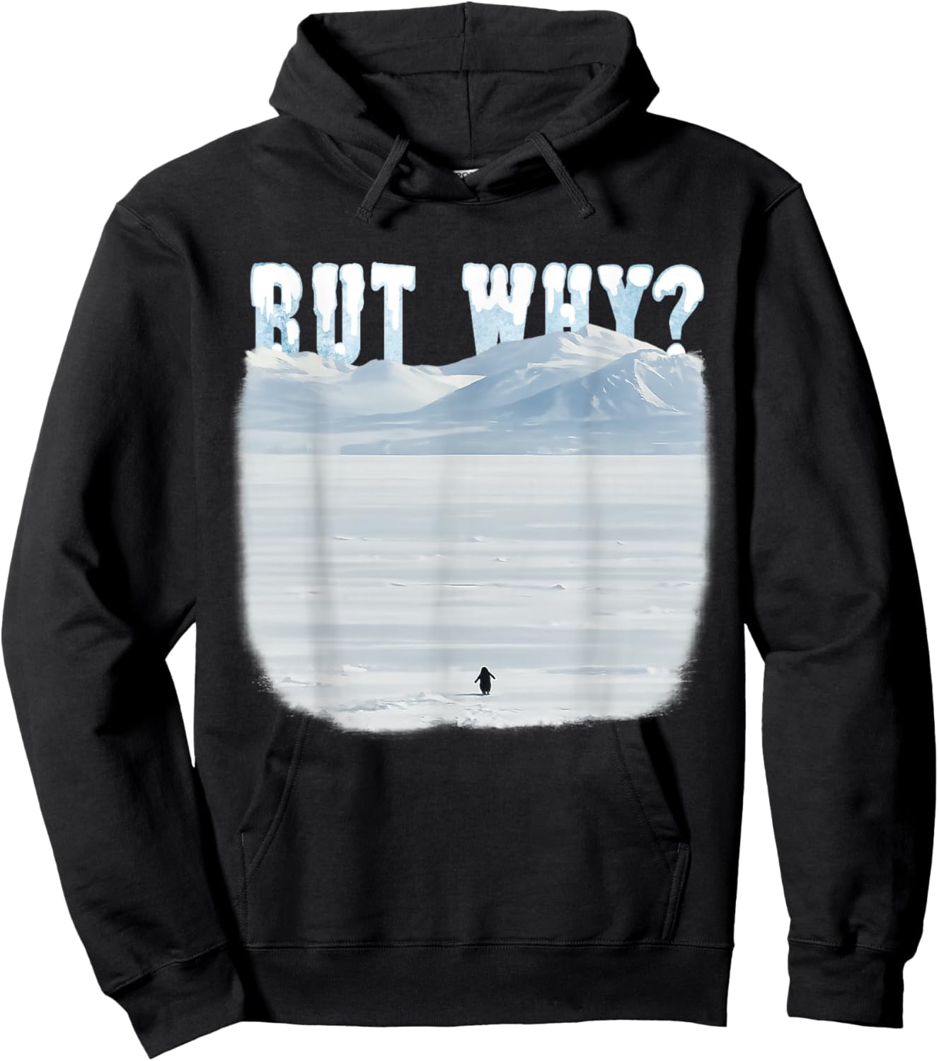 Penguin Mountain But Why Antarctia Hoodie - Hoodie | Black