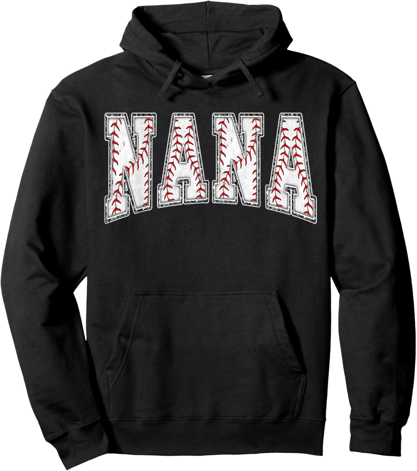 Baseball Nana Baseball Nephew Mothers Day Women Proud Retro Hoodie - Hoodie | Black