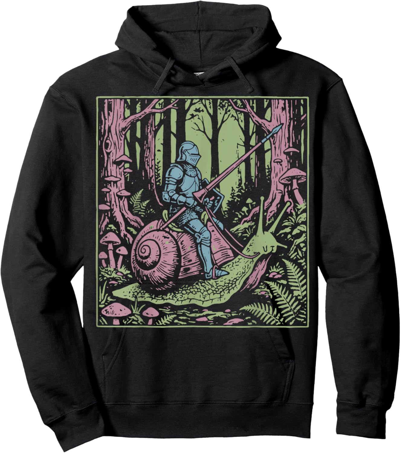 Ritter Reitende Schnecke Schnecke Hoodie - Hoodie | Black
