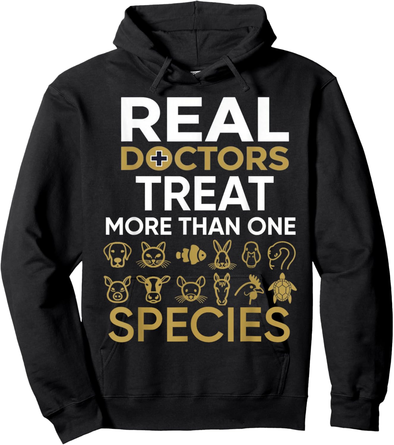Veterinarian Real Doctors Treat More Than One Species Men Hoodie - Hoodie | Black
