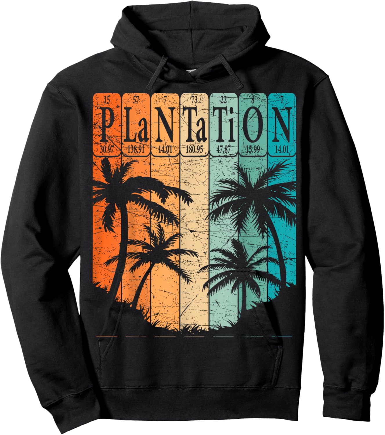 Plantation Periodic Table Elements Plantation Florida Retro Hoodie - Hoodie | Black