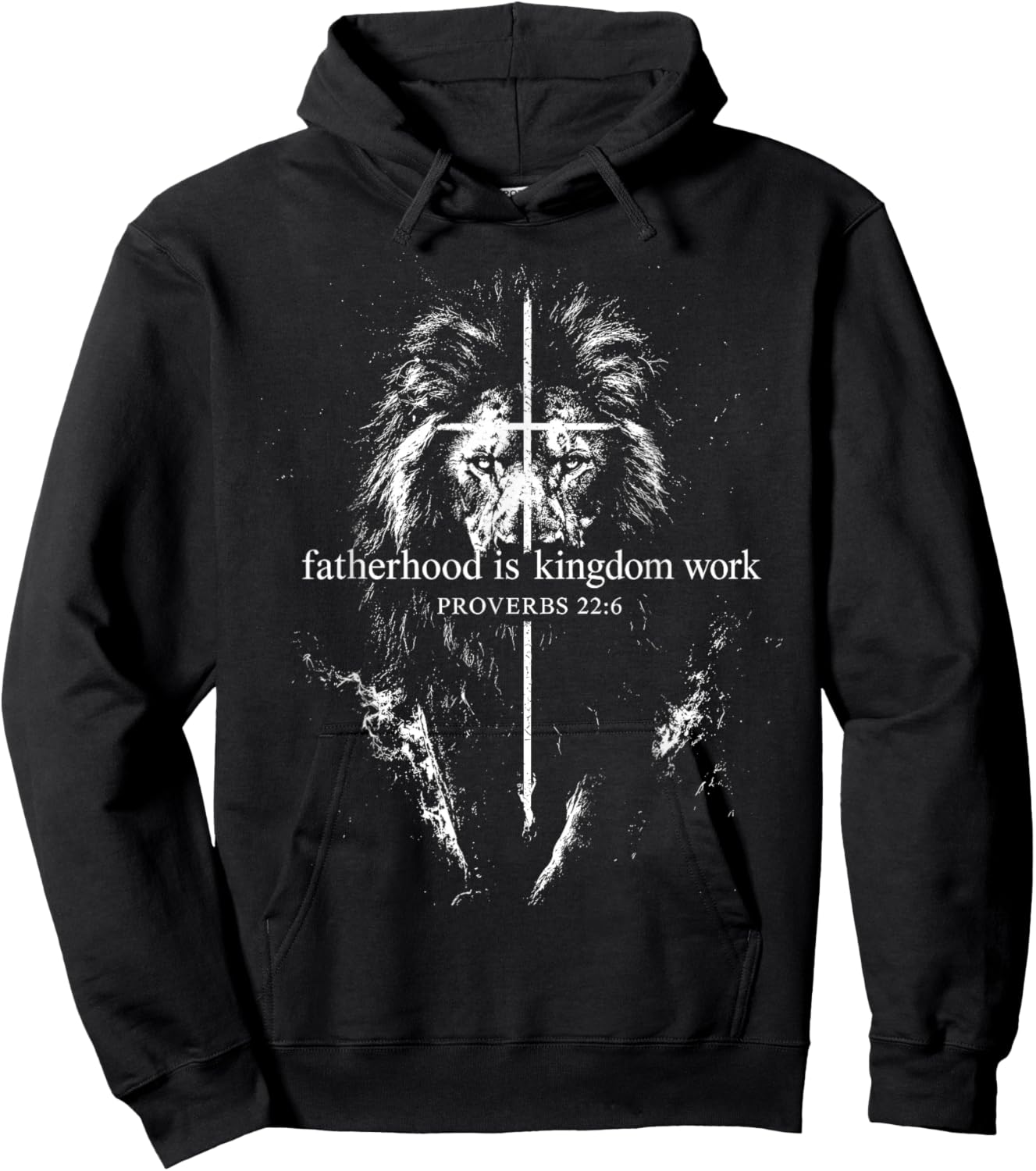 Fatherhood is Kingdom Work Christian Dad Men Father's Day Hoodie - Hoodie | Black