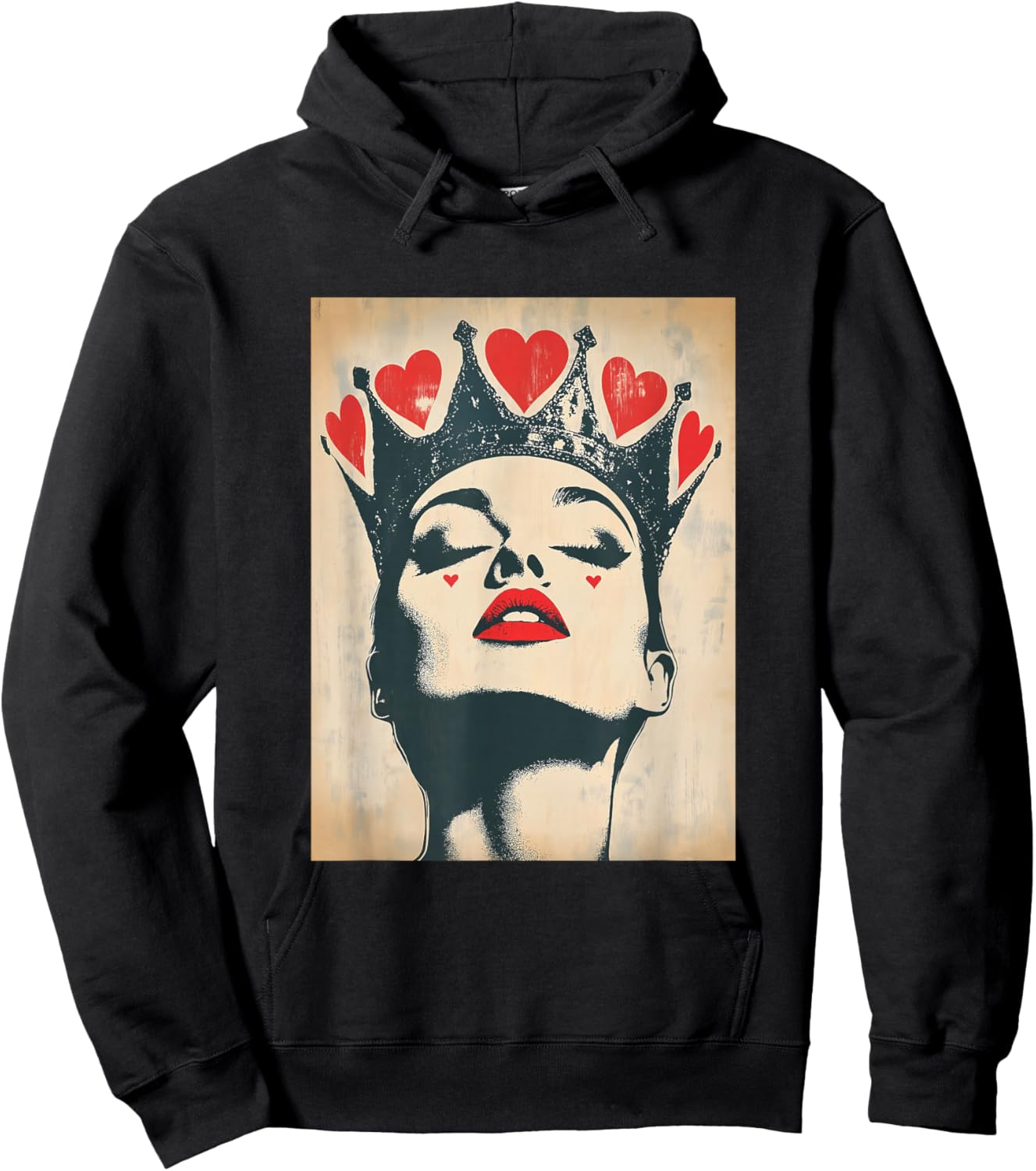 Queen of Hearts Hoodie - Hoodie | Black