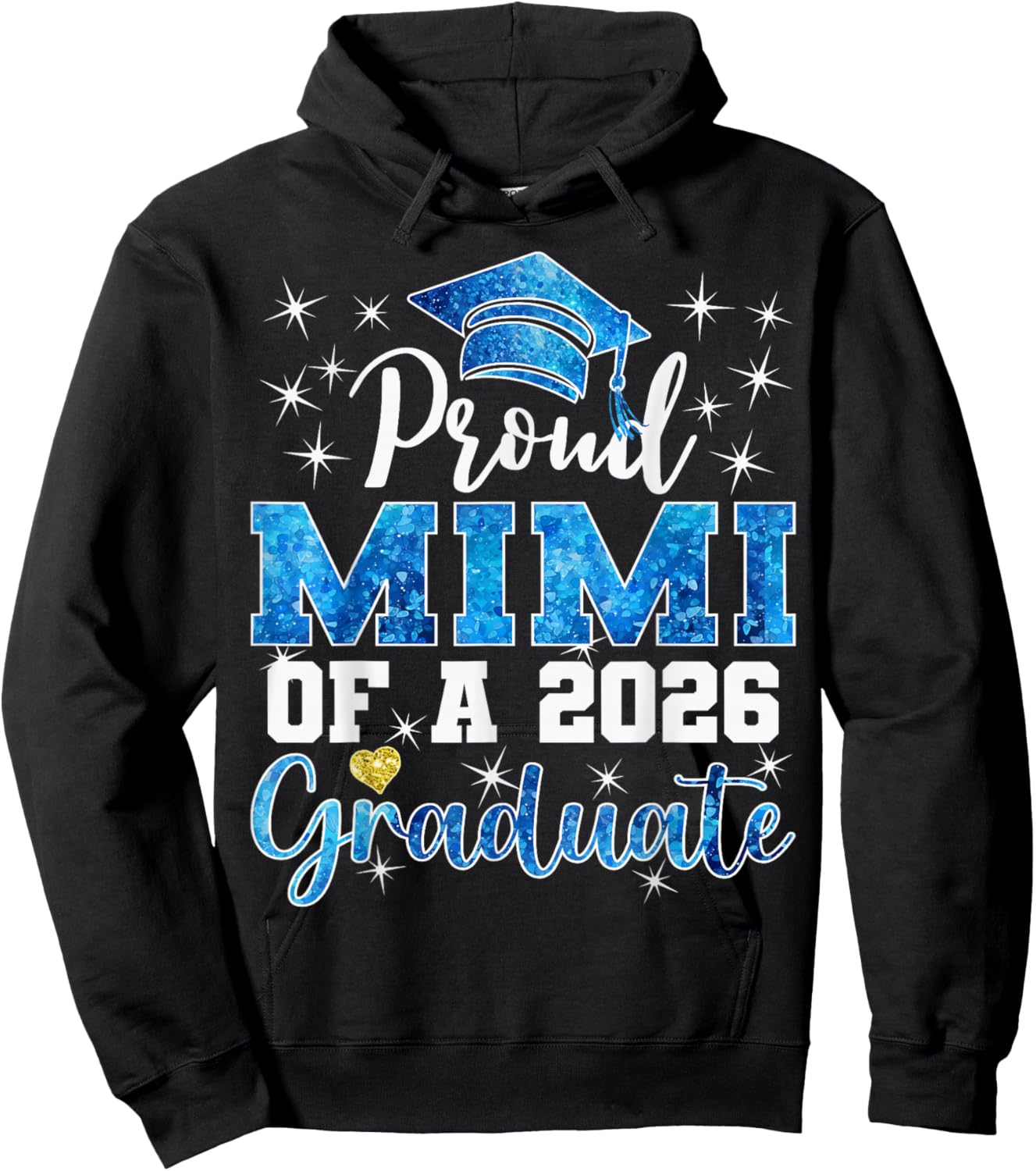 Super Proud Mimi of 2026 Graduate Senior Graduation Family Hoodie - Hoodie | Black