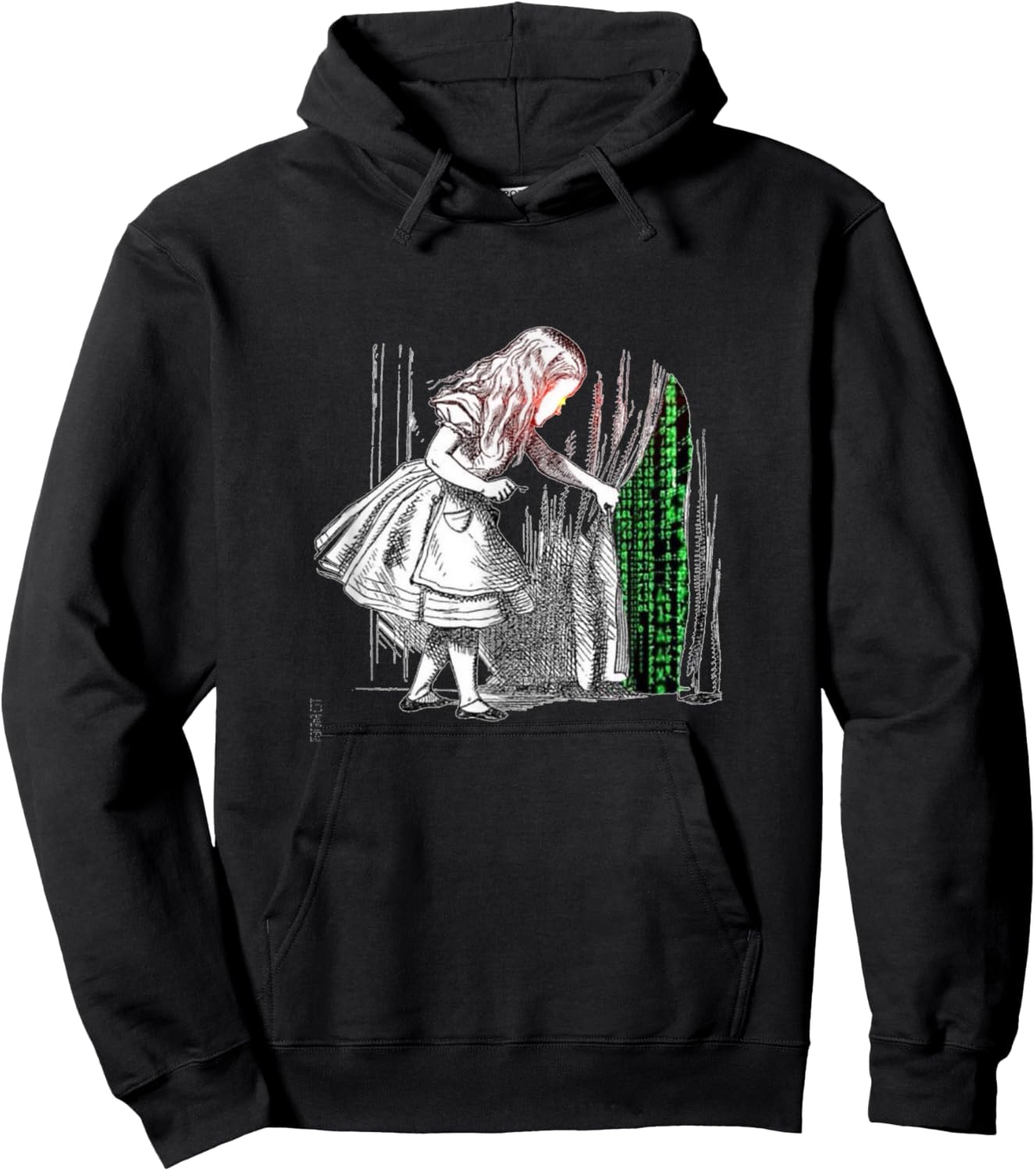 Bitcoin Girl Woman Child Matrix Laser Eyes Hoodie - Hoodie | Black