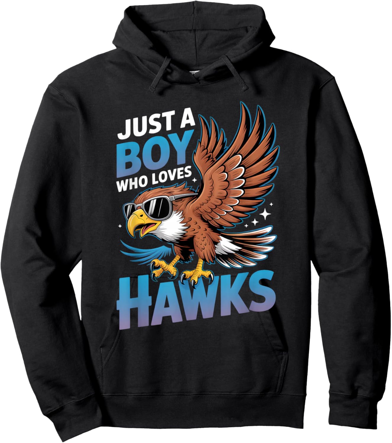 Boys Hawk Hoodie - Hoodie | Black