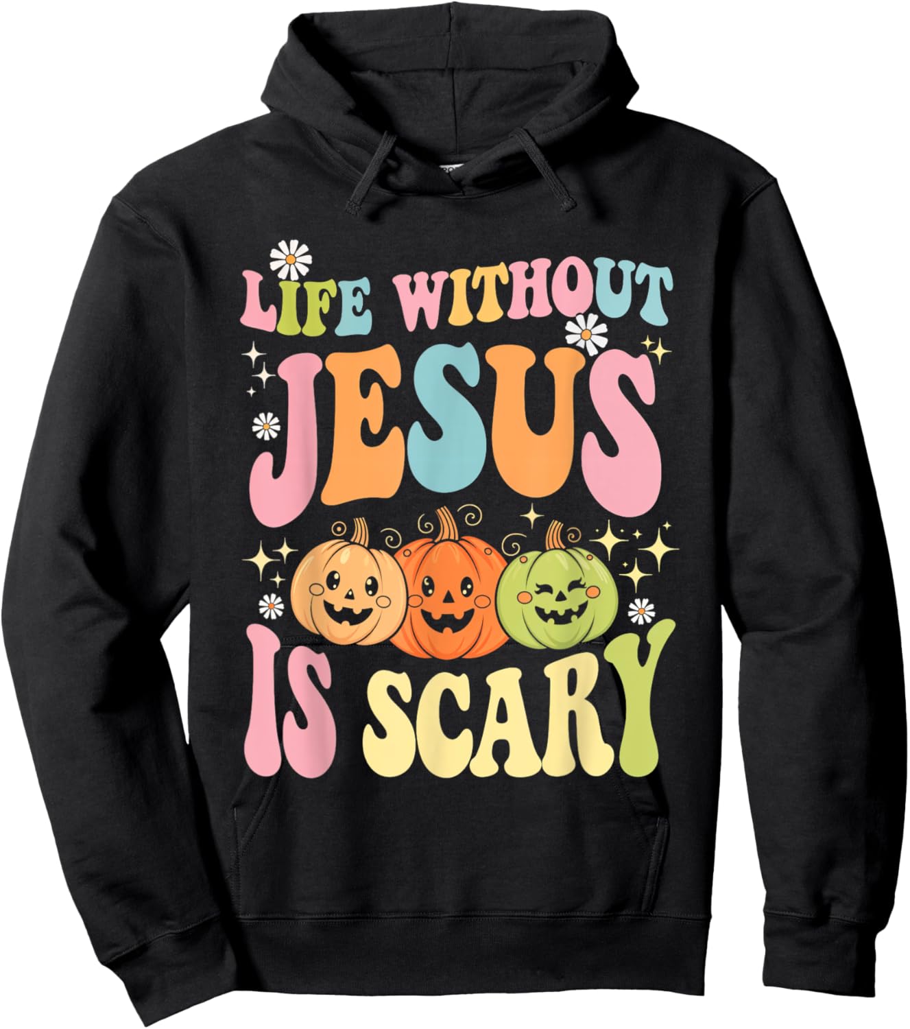 Life Without Jesus Halloween Faith Scary Christian Hoodie - Hoodie | Black