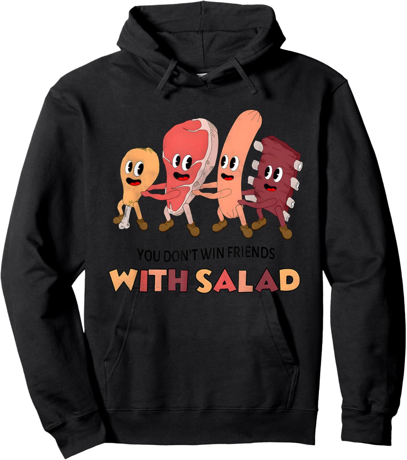 You Don’t Win Friends With Salad Meat Dance Hoodie - Hoodie | Black