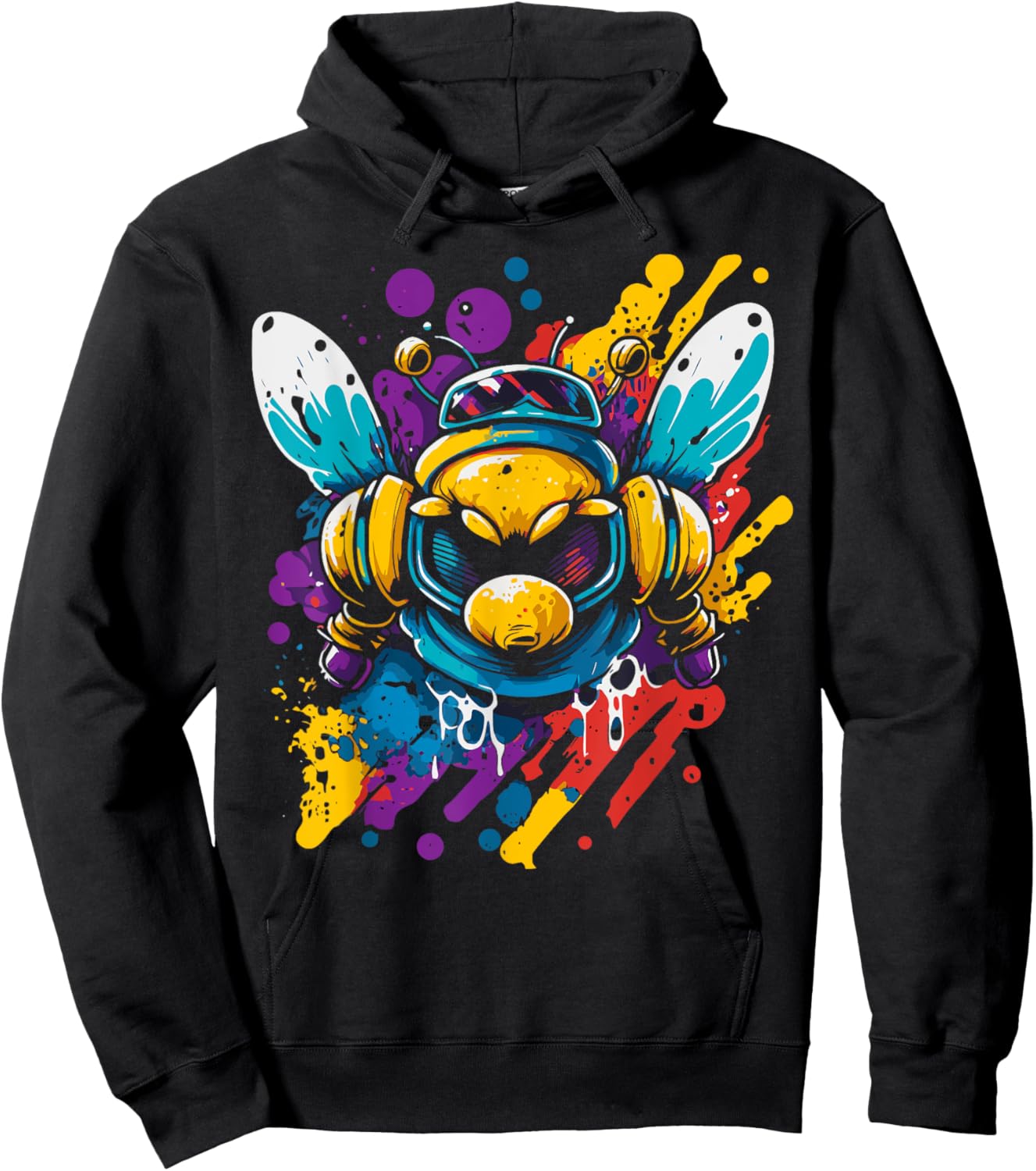 Bee Robot Beekeeping Bees Funny Hoodie - Hoodie | Black