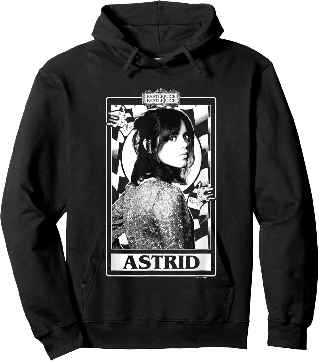 Beetlejuice Beetlejuice Astrid Deetz Tarot Card Vintage Hoodie - Hoodie | Black