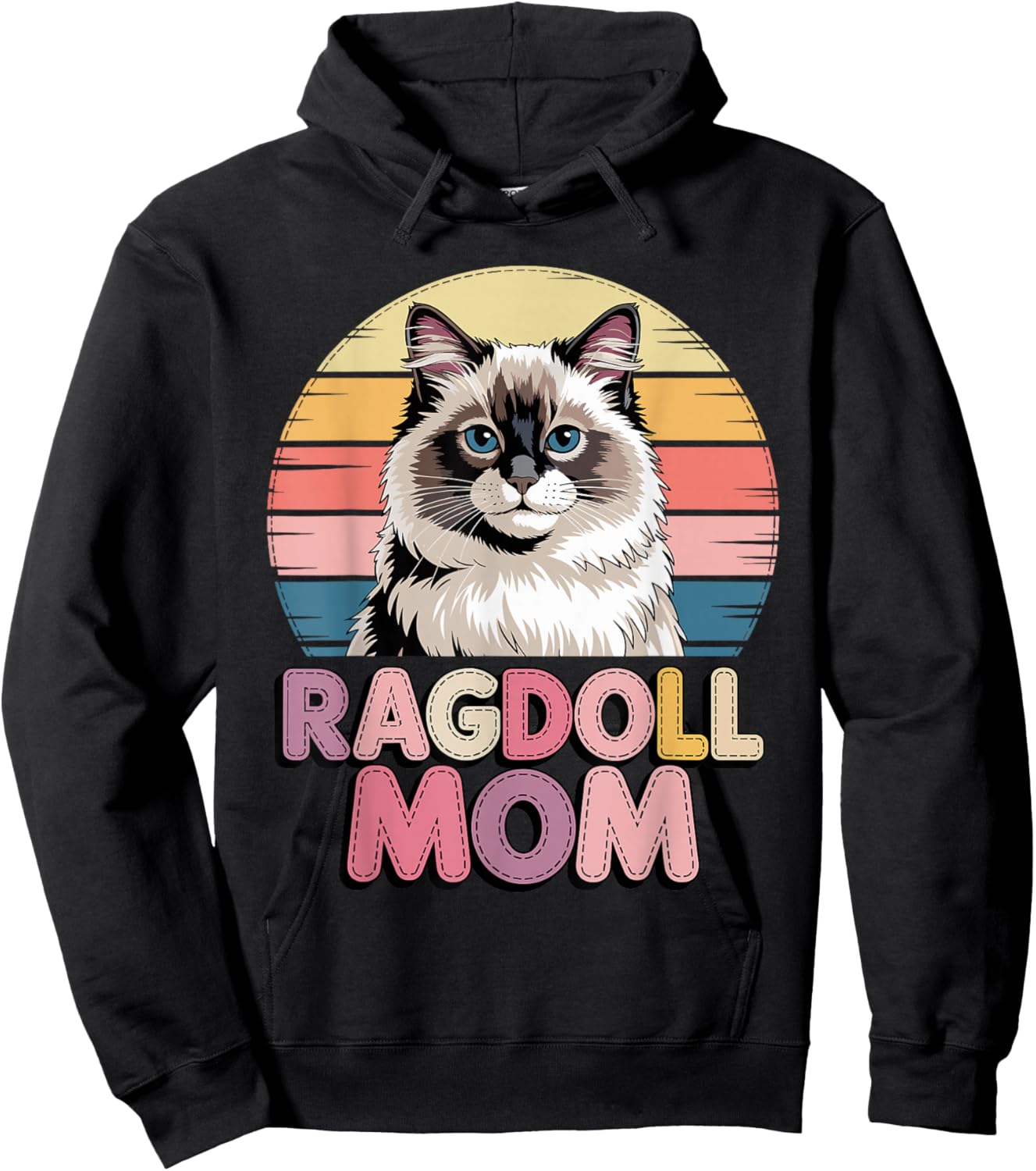 Retro Ragdoll Mom Ragdolls Hoodie - Hoodie | Black