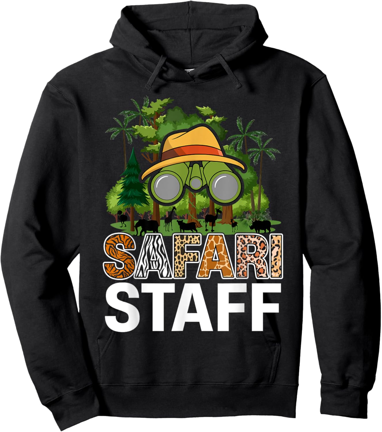 Safari Staff Art Women Zookeeper Costume Zoo Jungle Hoodie - Hoodie | Black