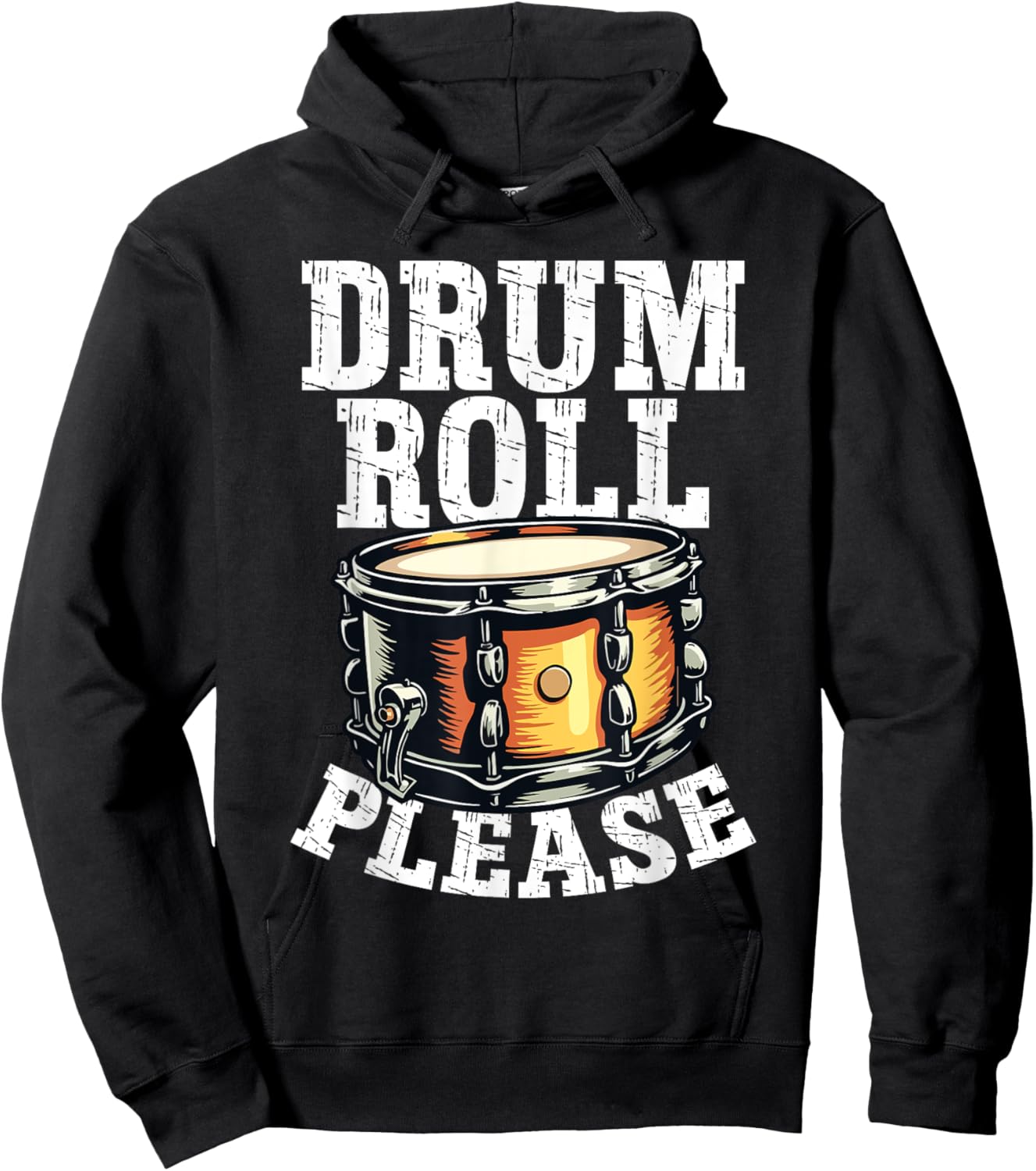 Drum Roll Please Musicians Lovers Funny Drumming Hoodie - Hoodie | Black