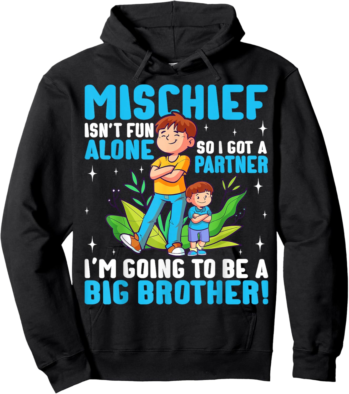 Big Brother Pregnancy Announcement and Baby Shower Design Hoodie - Hoodie | Black