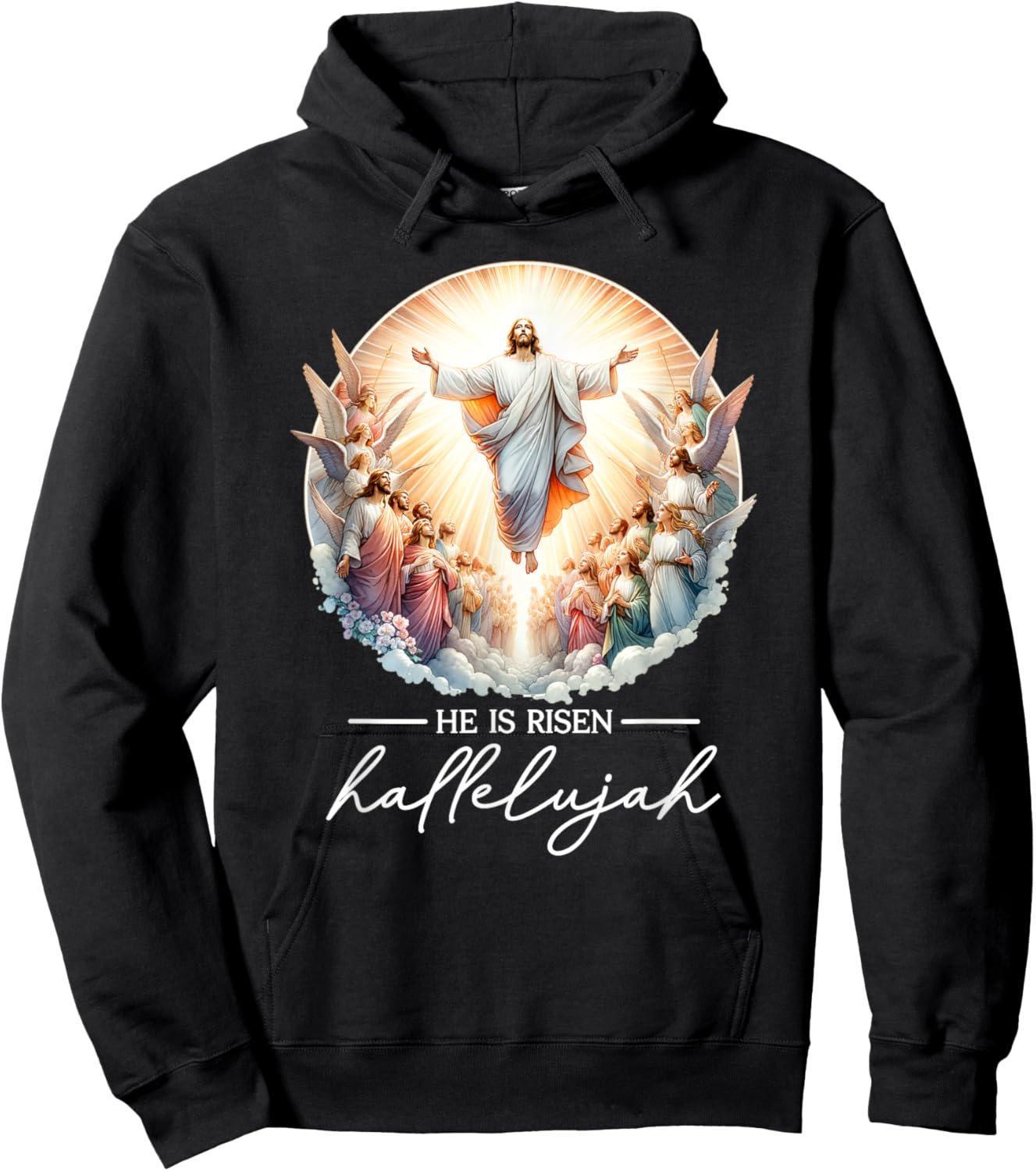 2025 Pâques Jésus-Christ ressuscité Belle Résurrection Hoodie - Hoodie | Black