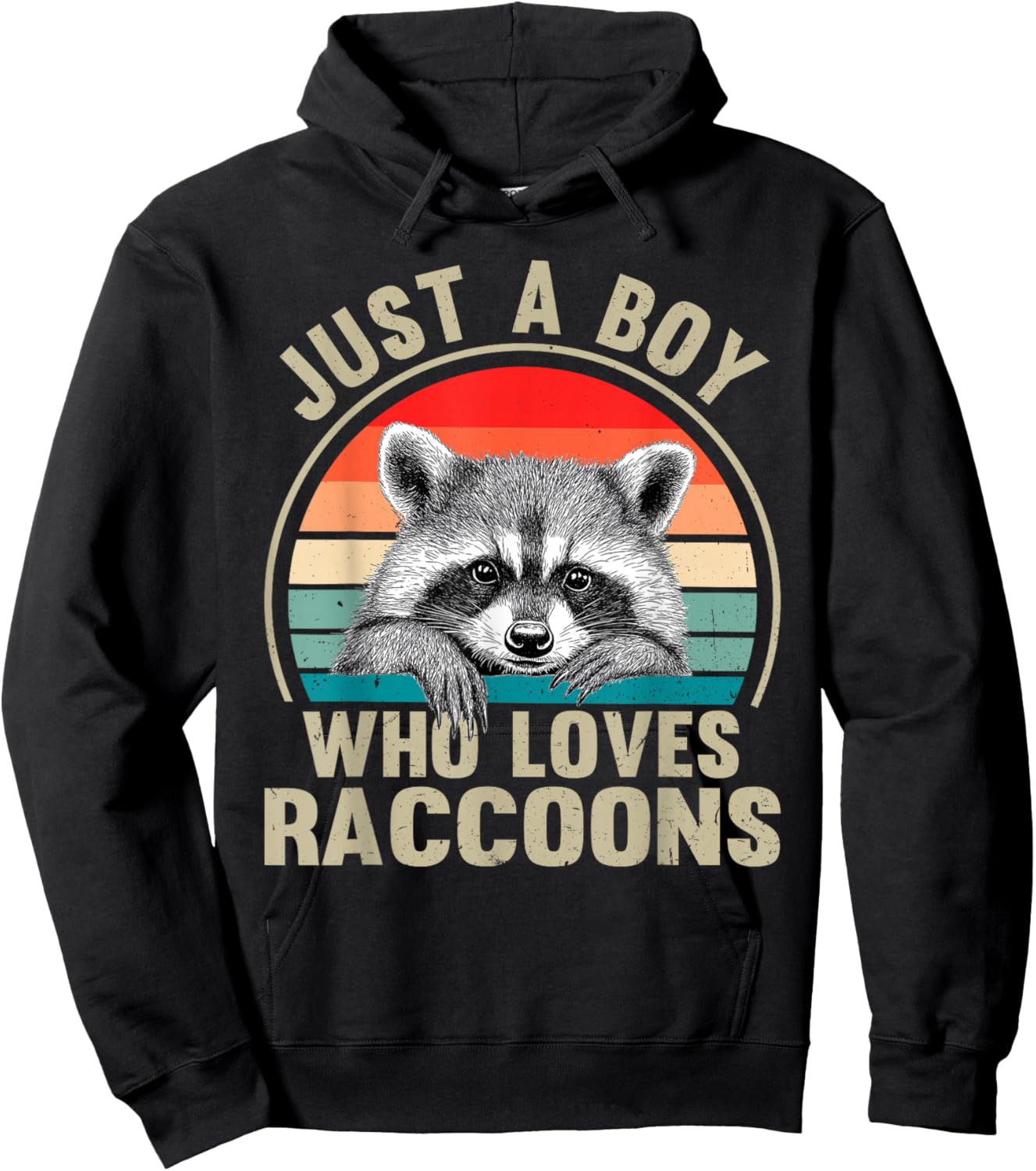 Just A Boy Who Loves Raccoons Recto Raccoon Lovers Hoodie - Hoodie | Black