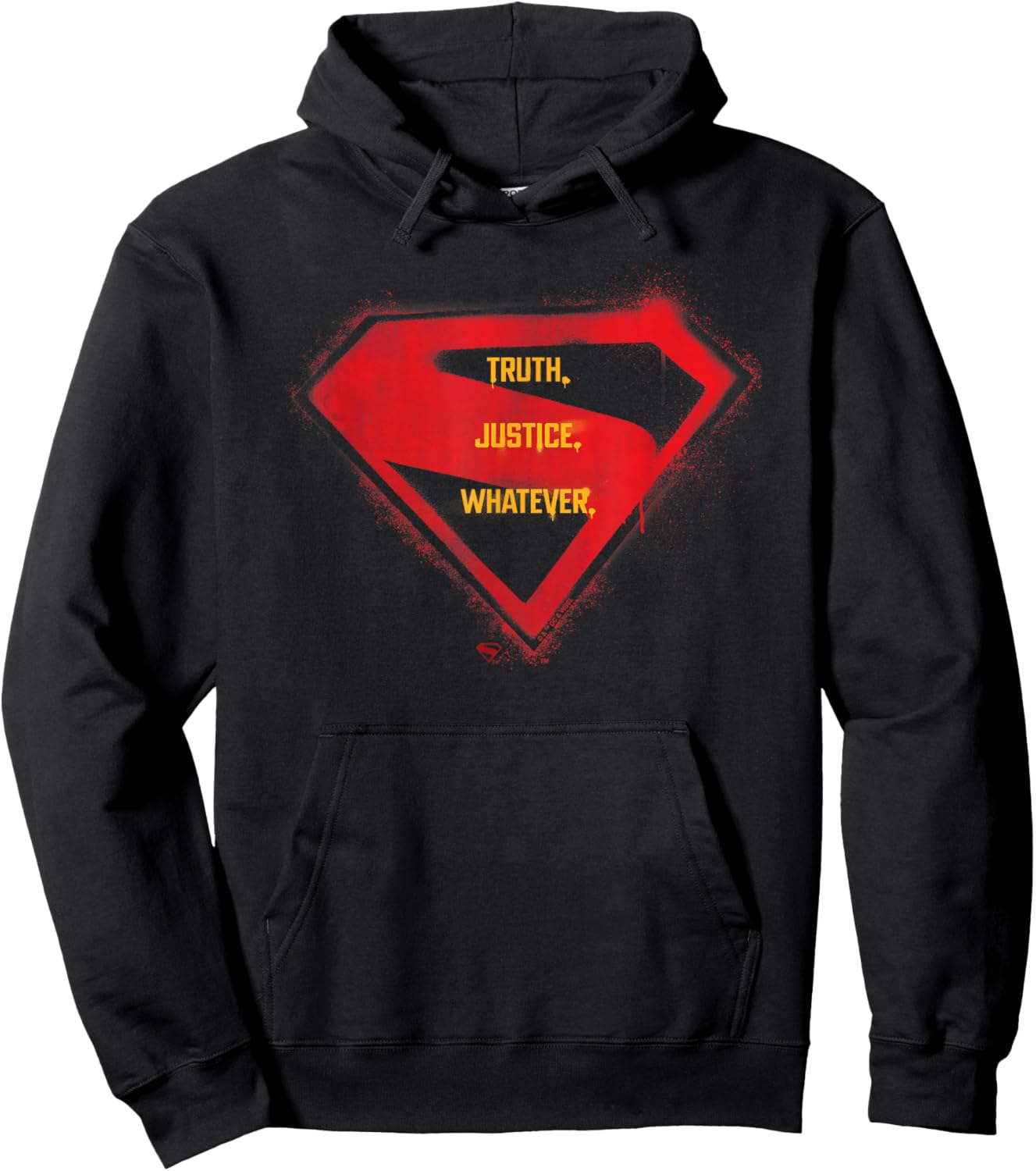Supergirl 2026 Truth, Justice, Whatever Over Logo Hoodie - Hoodie | Black