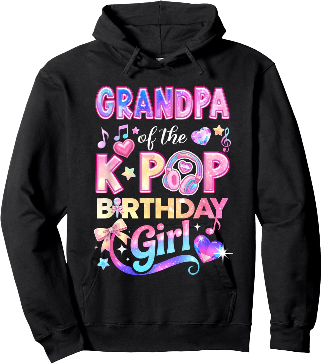 Grandpa of The K-Pop Birthday Girls Korean Music Lovers Hoodie - Hoodie | Black