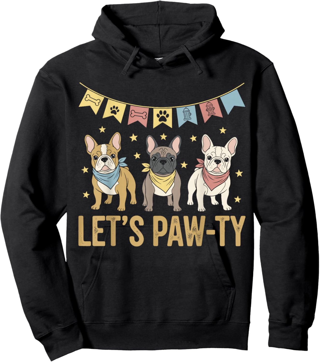 Happy Birthday Dog Shirt for Pet Lovers, Fun Dog Let’s Pawty Hoodie - Hoodie | Black