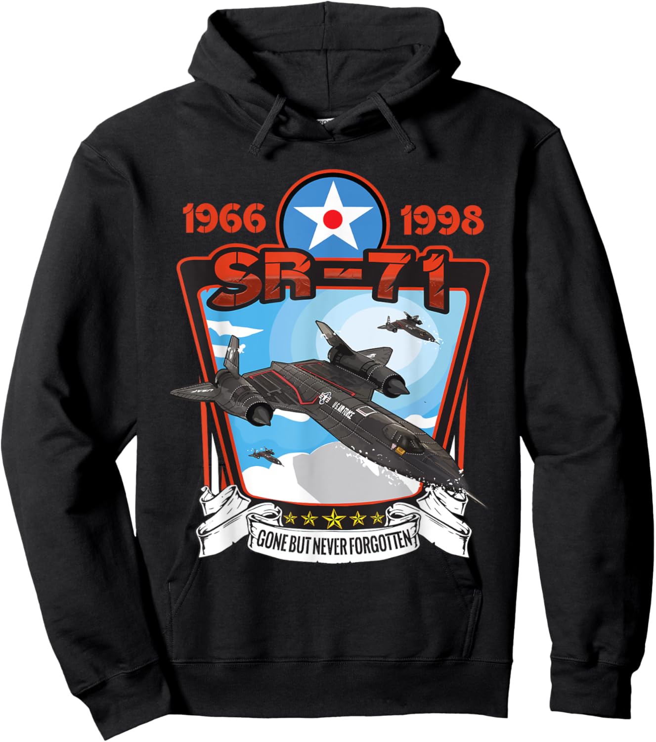 American Reconnaissance Aircraft SR71 Blackbird Hoodie - Hoodie | Black