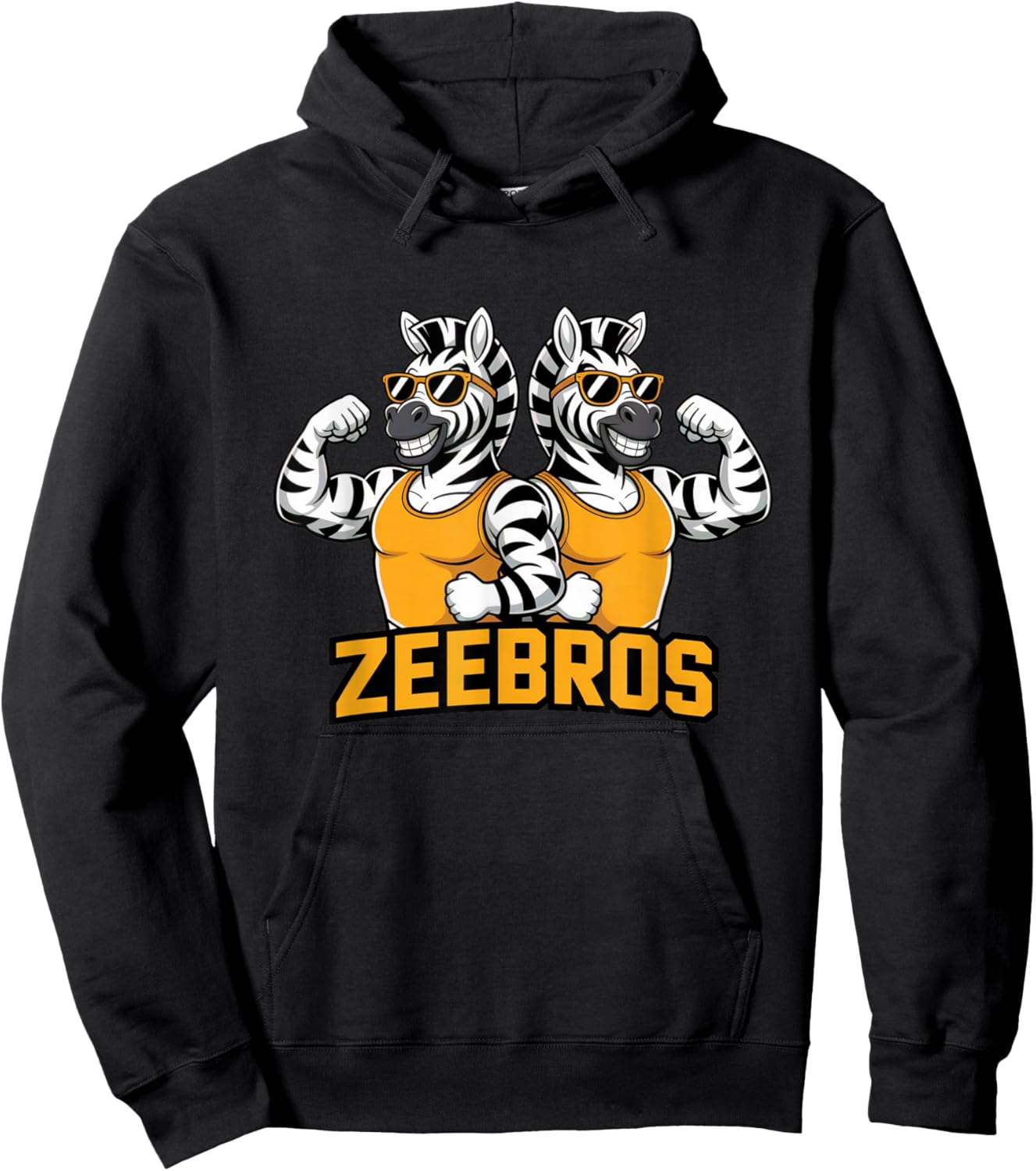 Zeebros Cute Zebra Duo Design for Zebros Lovers Hoodie - Hoodie | Black