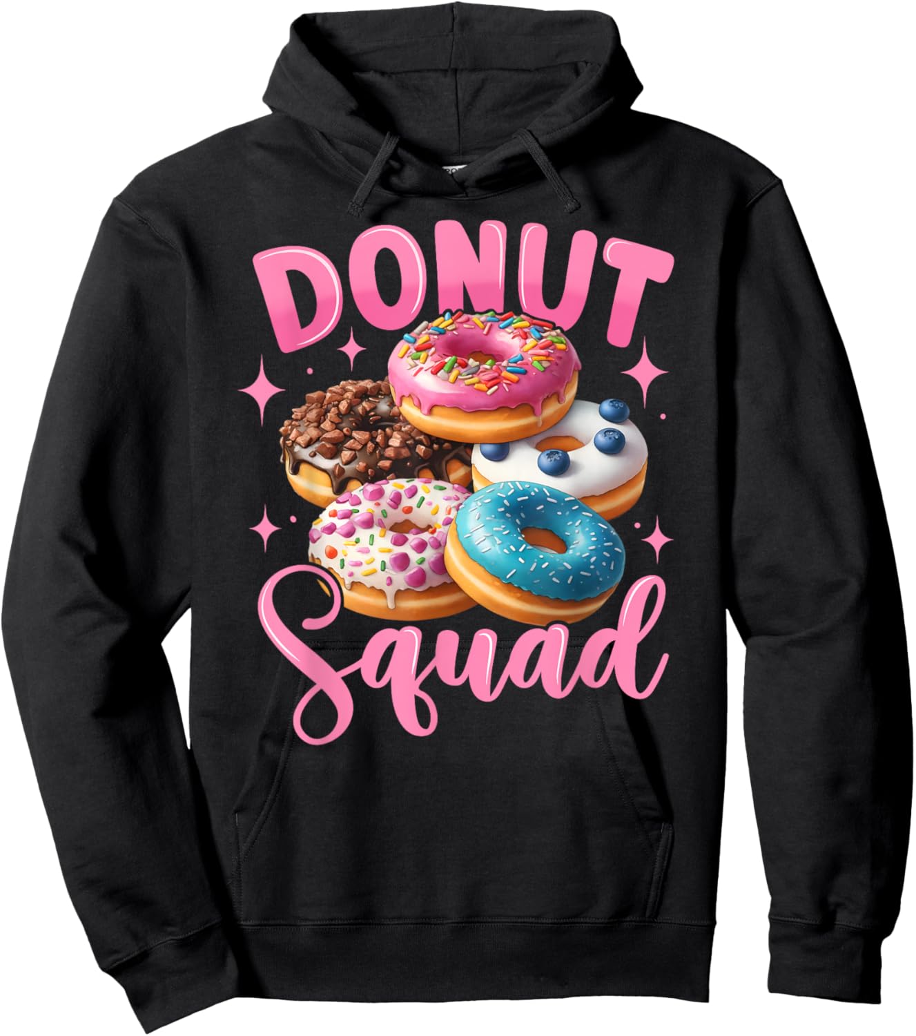 Donut lover funny donut squad donut sprinkles Hoodie - Hoodie | Black