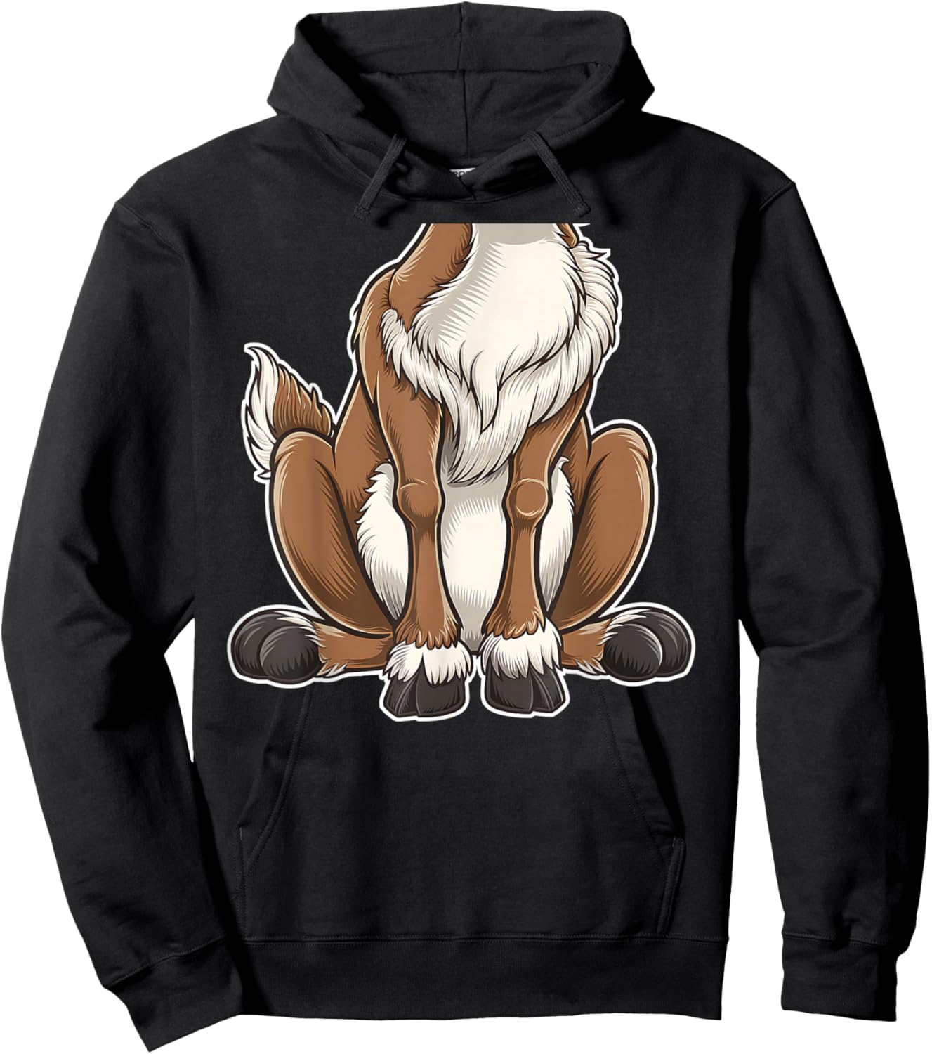 Funny Reindeer Adult Kids Men Women Brown Deer Costume Hoodie - Hoodie | Black