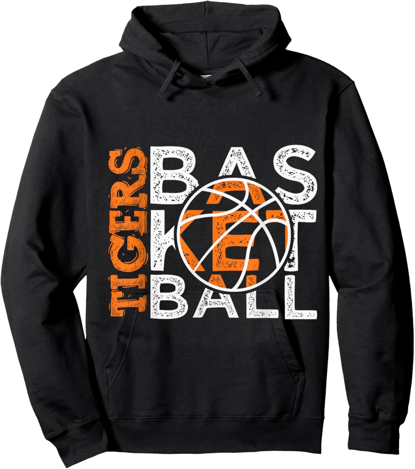 Basketball Tiger Team Spirit Hoodie - Hoodie | Black