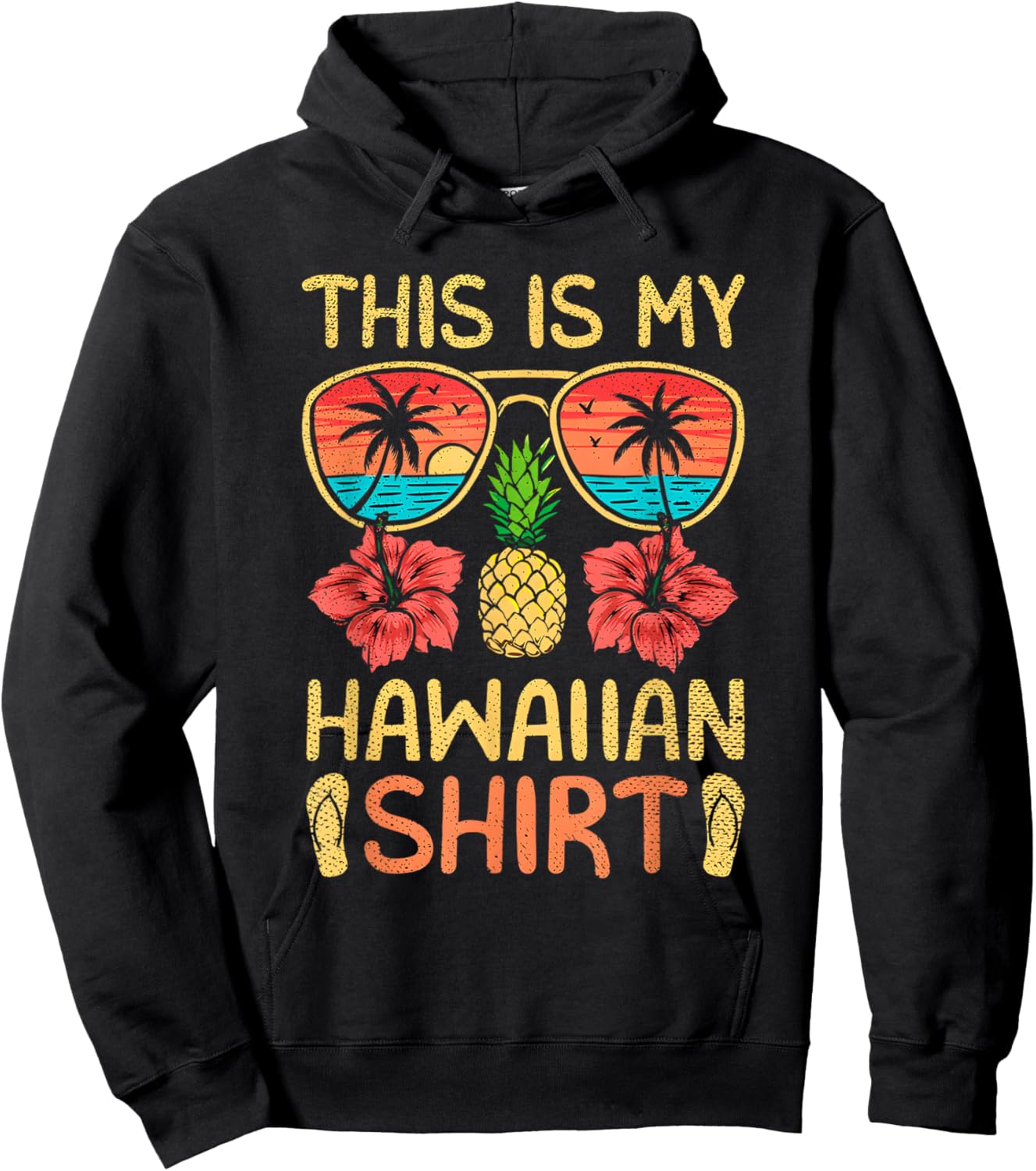 Tropical Flowers Hoodie - Hoodie | Black