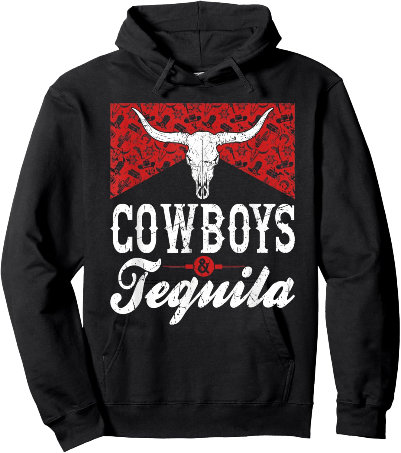 Cowboys & Tequila Rodeo Country Hoodie - Hoodie | Black