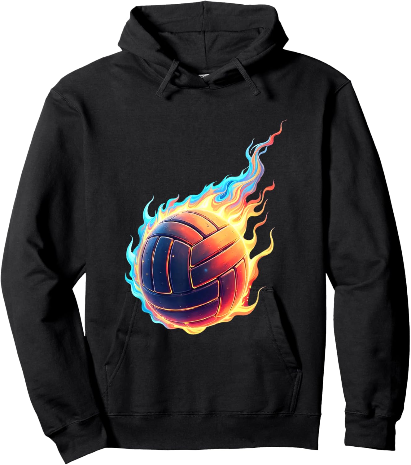 Volleyball Shirt - Fire Volleyball Player Hoodie - Hoodie | Black