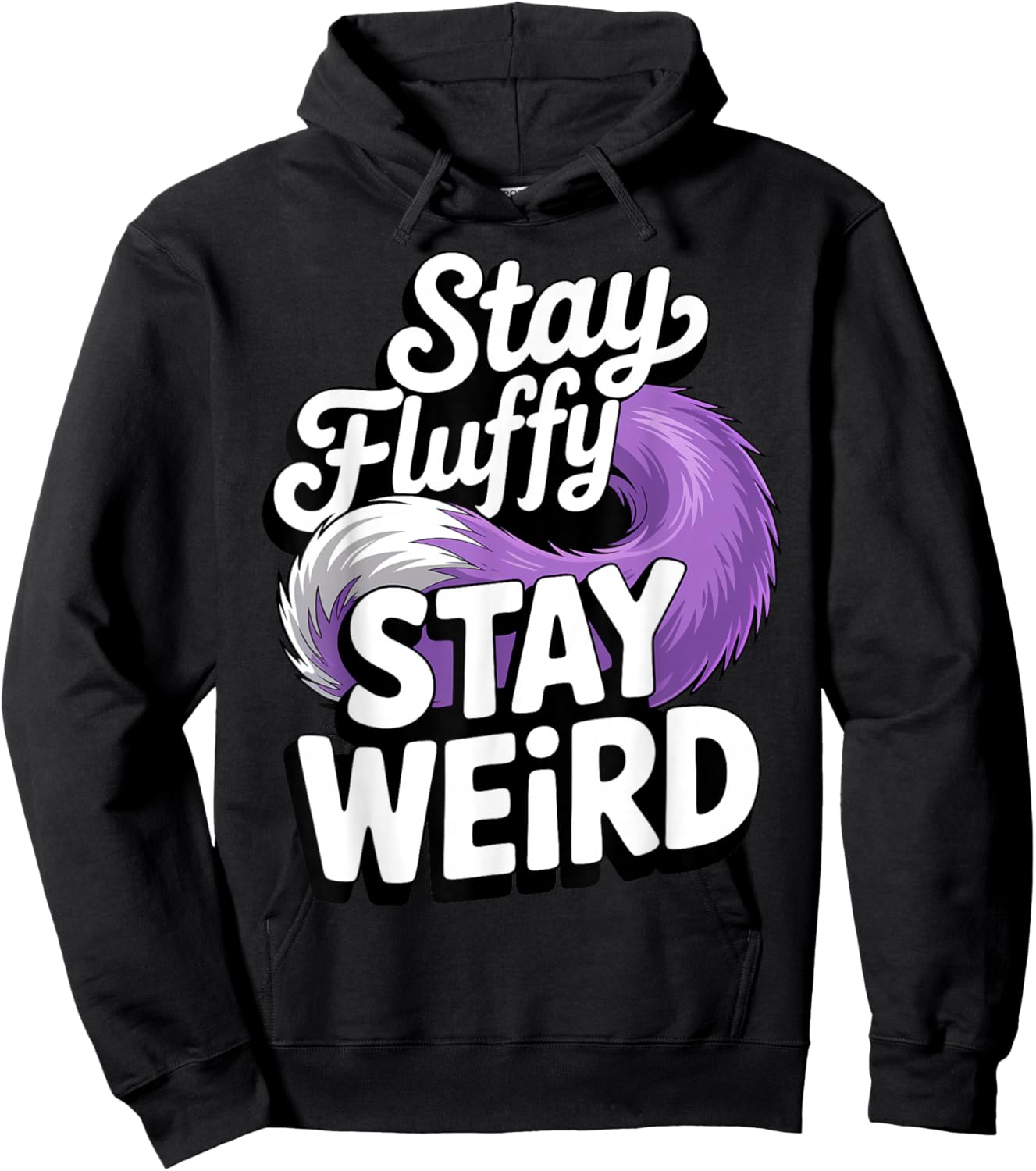 Furry Fandom Fluffy Tail Fursonas Weird Hoodie - Hoodie | Black