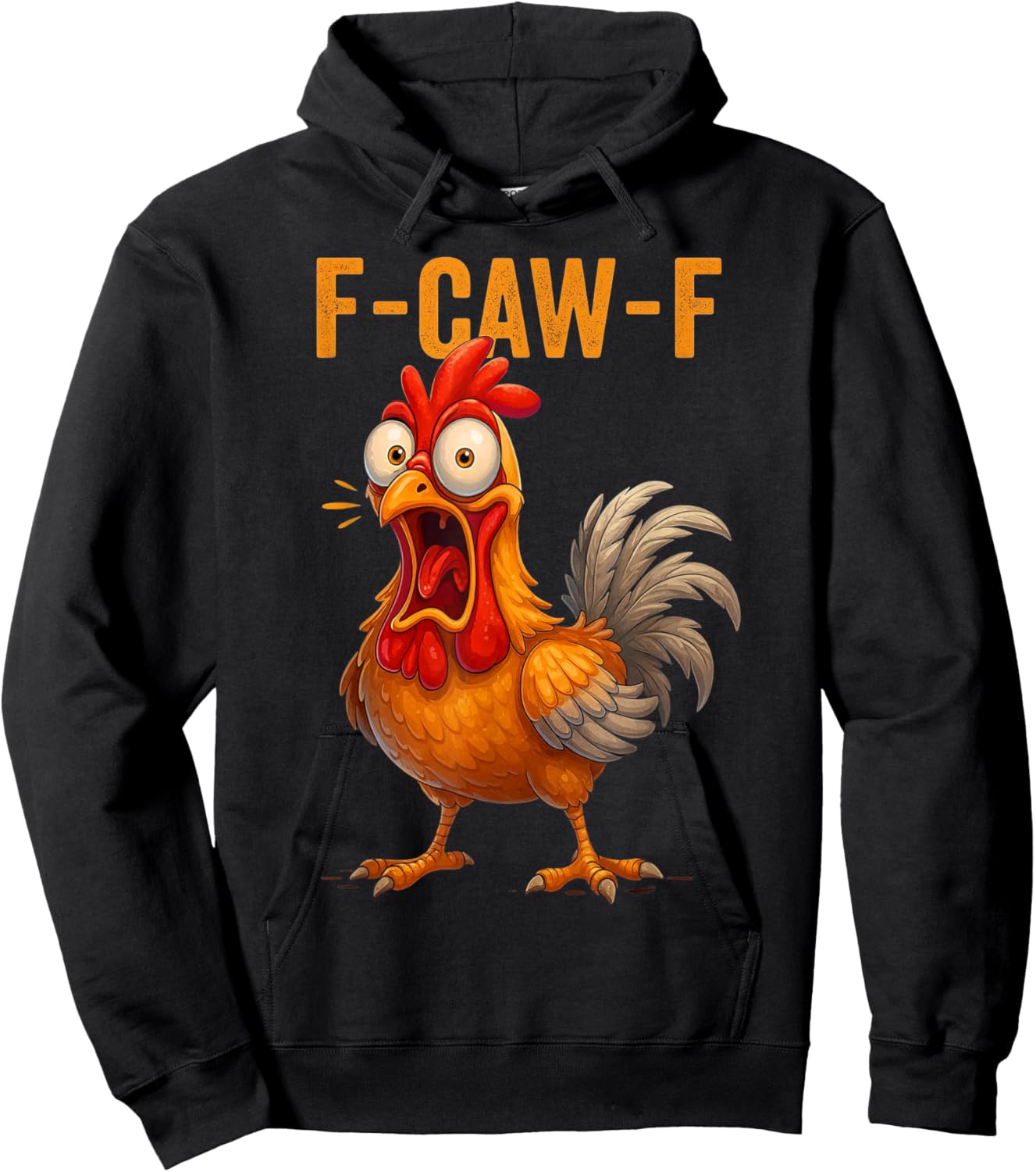 Zitat Hahn Meme F-Caw-F Lustiges Huhn Humor Hoodie - Hoodie | Black