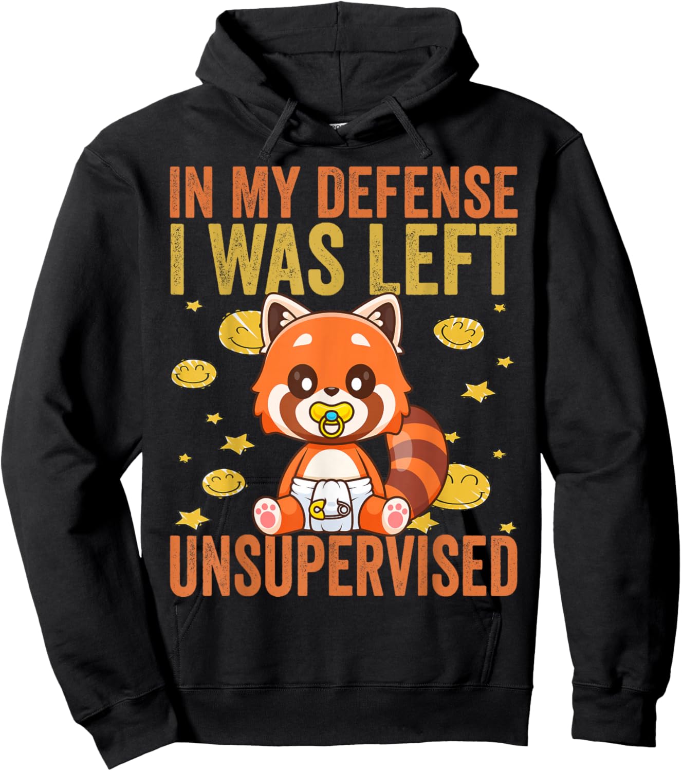 In My Defense I Was Left Unsupervised - Funny Kids toddlers Hoodie - Hoodie | Black