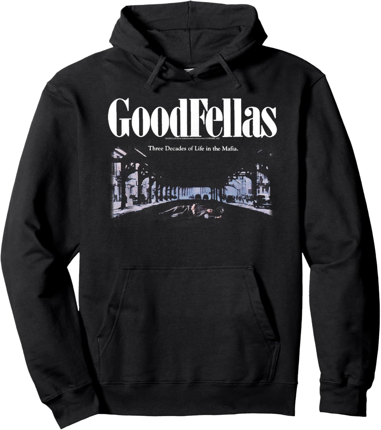 Goodfellas Scene and Logo from Vintage Poster Movie Hoodie - Hoodie | Black