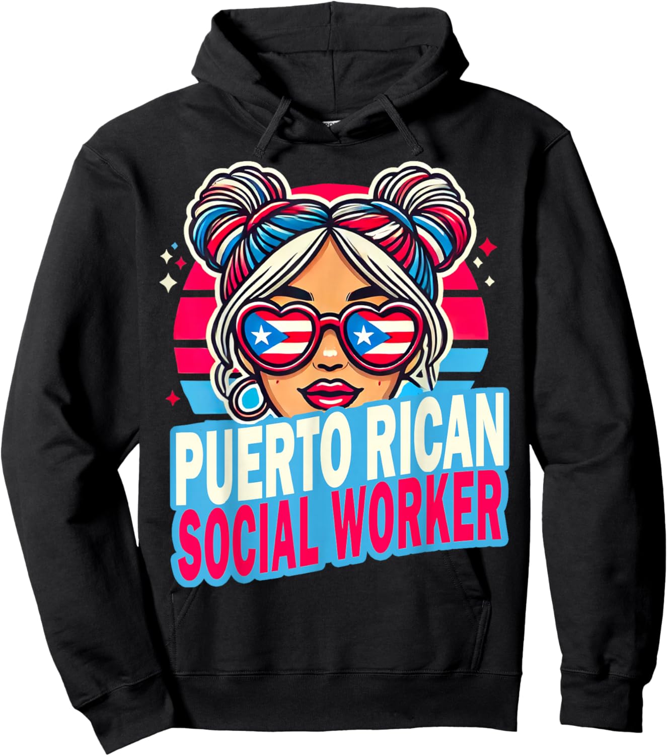 Puerto Rican Latina Social Worker MSW Masters Graduation Hoodie - Hoodie | Black
