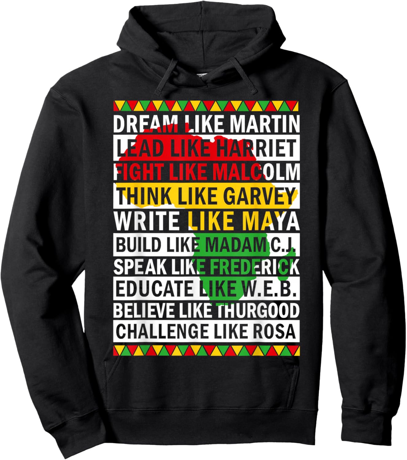 Black History Month dream Like African leader Men Women Hoodie - Hoodie | Black