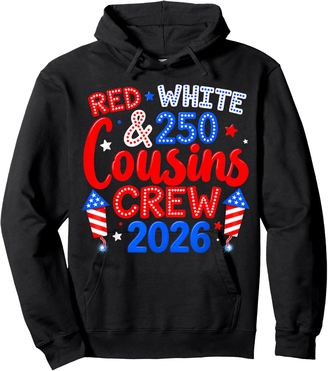 Cousin Crew 4th July Family Matching Women Kids Hoodie - Hoodie | Black