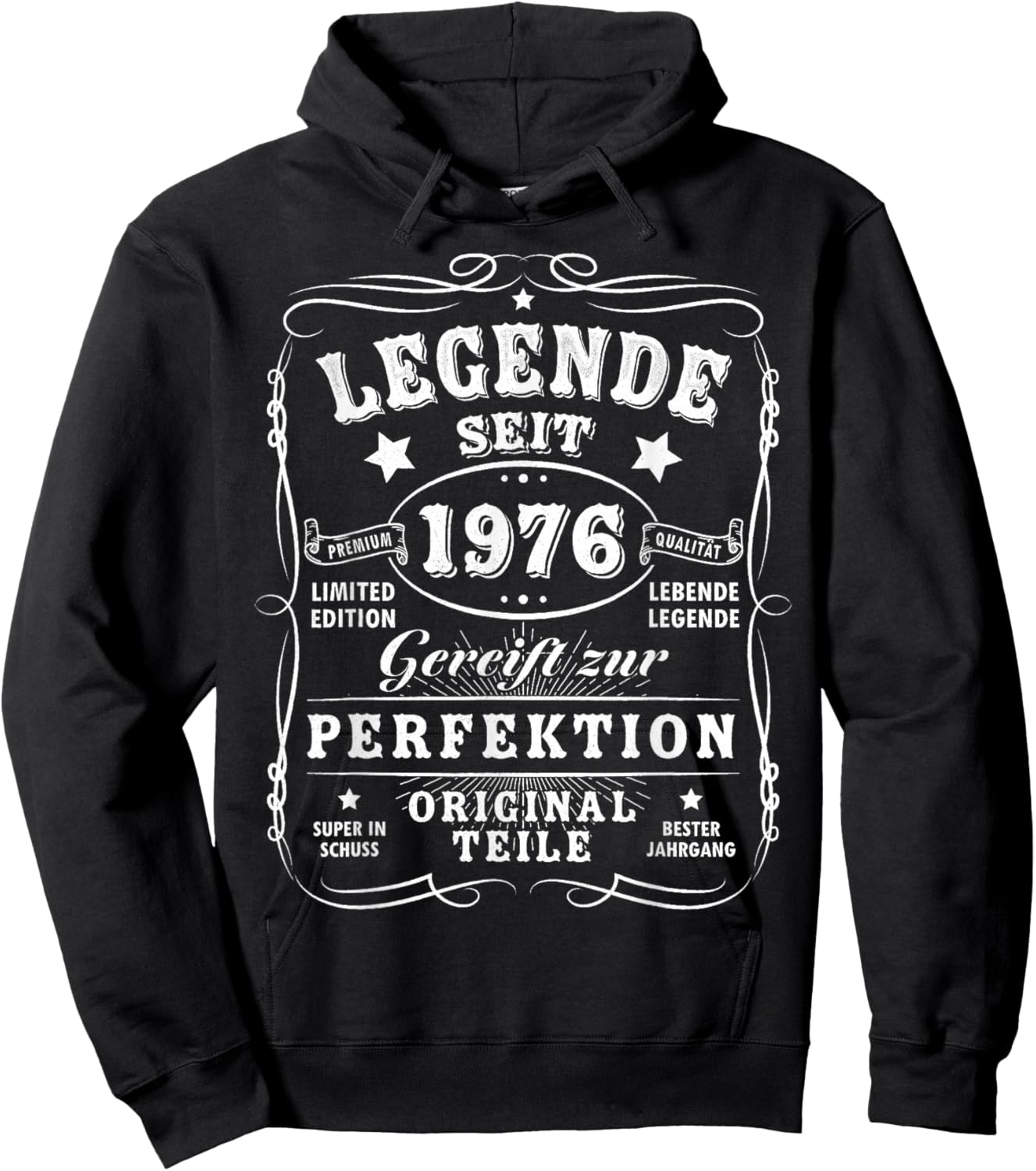 1976 Birthday Man 50th Decoration Funny 50s 50th Birthday Hoodie - Hoodie | Black