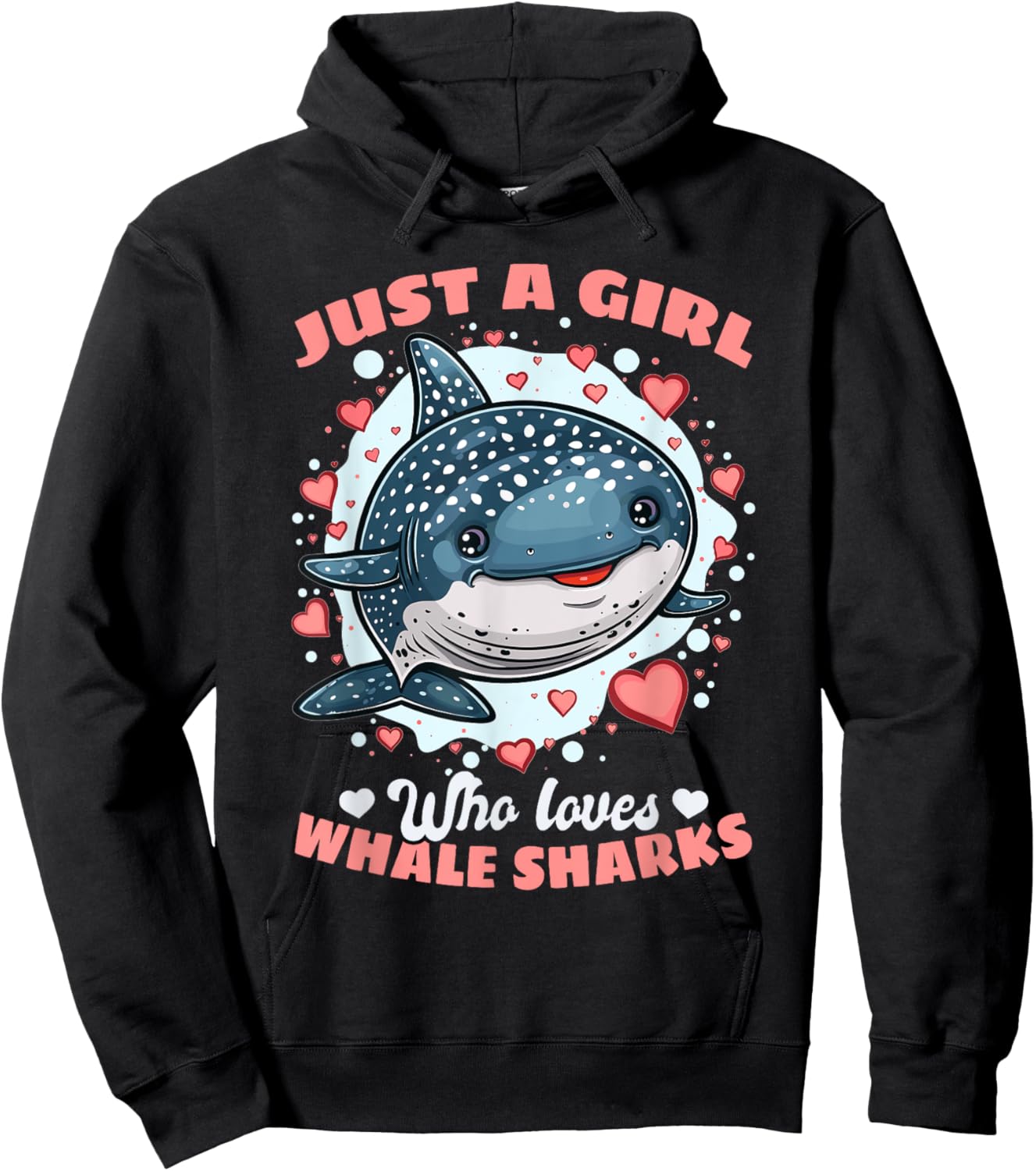Funny Whale Shark Animal Just A Girl Who Loves Whale Sharks Hoodie - Hoodie | Black