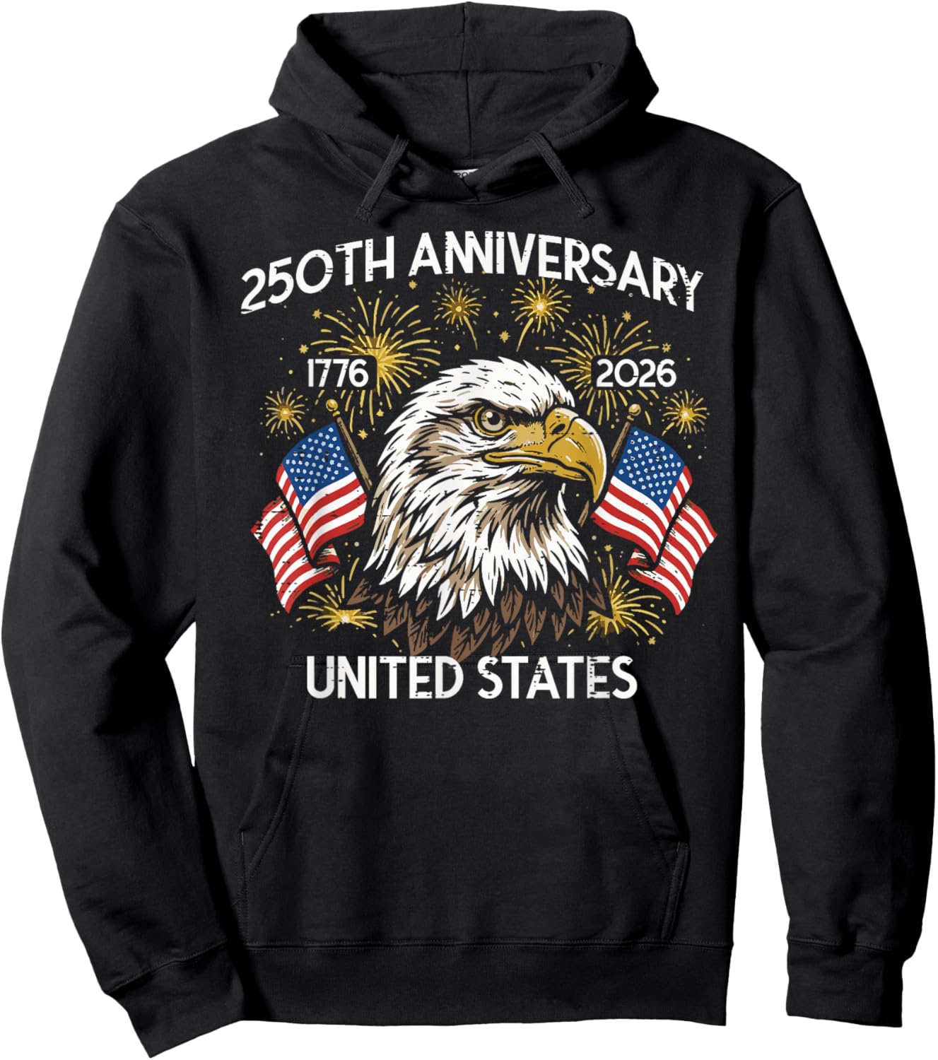 250th Anniversary United States 250 Years 4th of July Men Hoodie - Hoodie | Black