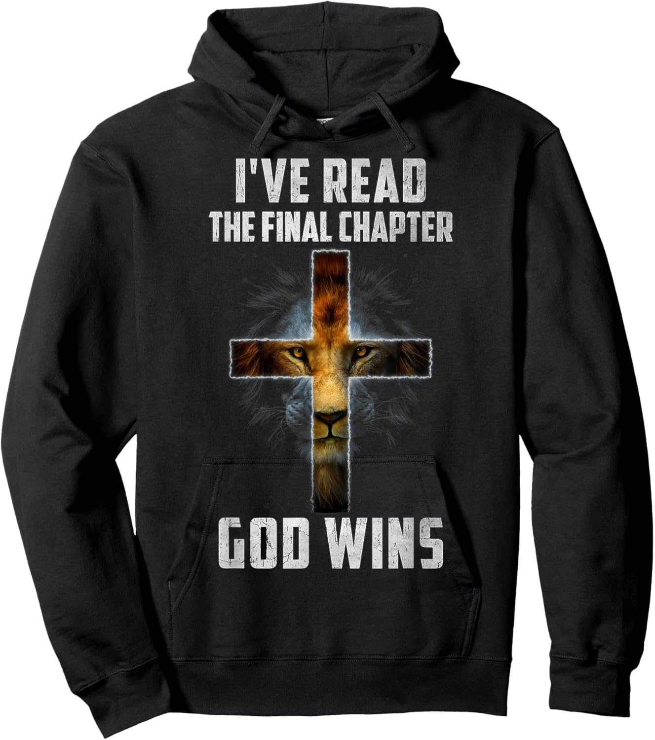 I've Read the Final Chapter God Wins Christian Faith Cross Hoodie - Hoodie | Black