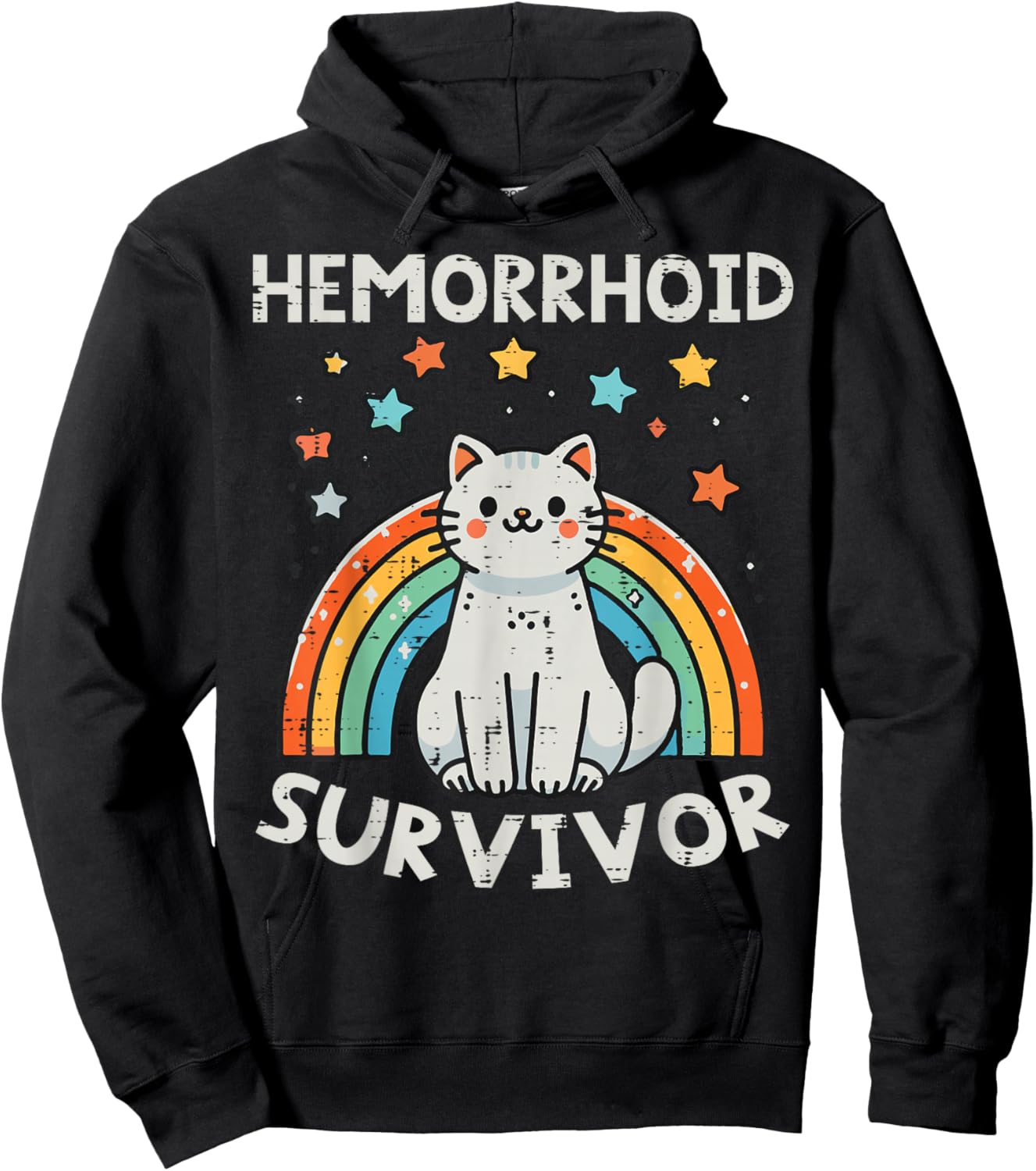 Survivor Cat Funny Cringe Weird Adult Humor Inappropriate Hoodie - Hoodie | Black